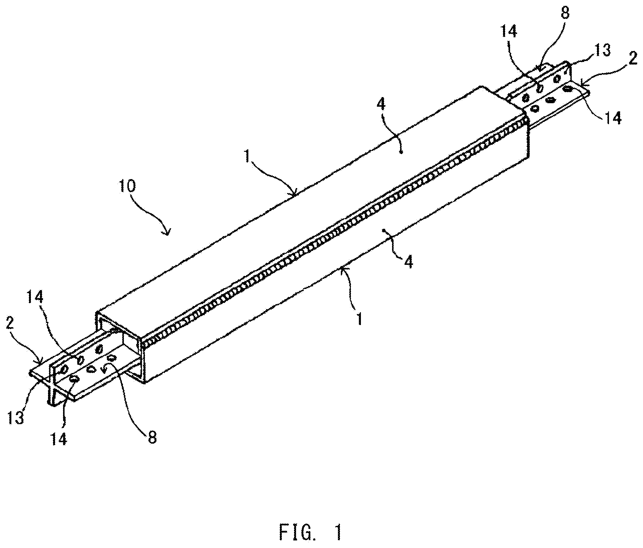 Patent US12297658 — Method of manufacturing buckling-restrained building material — Figure 1