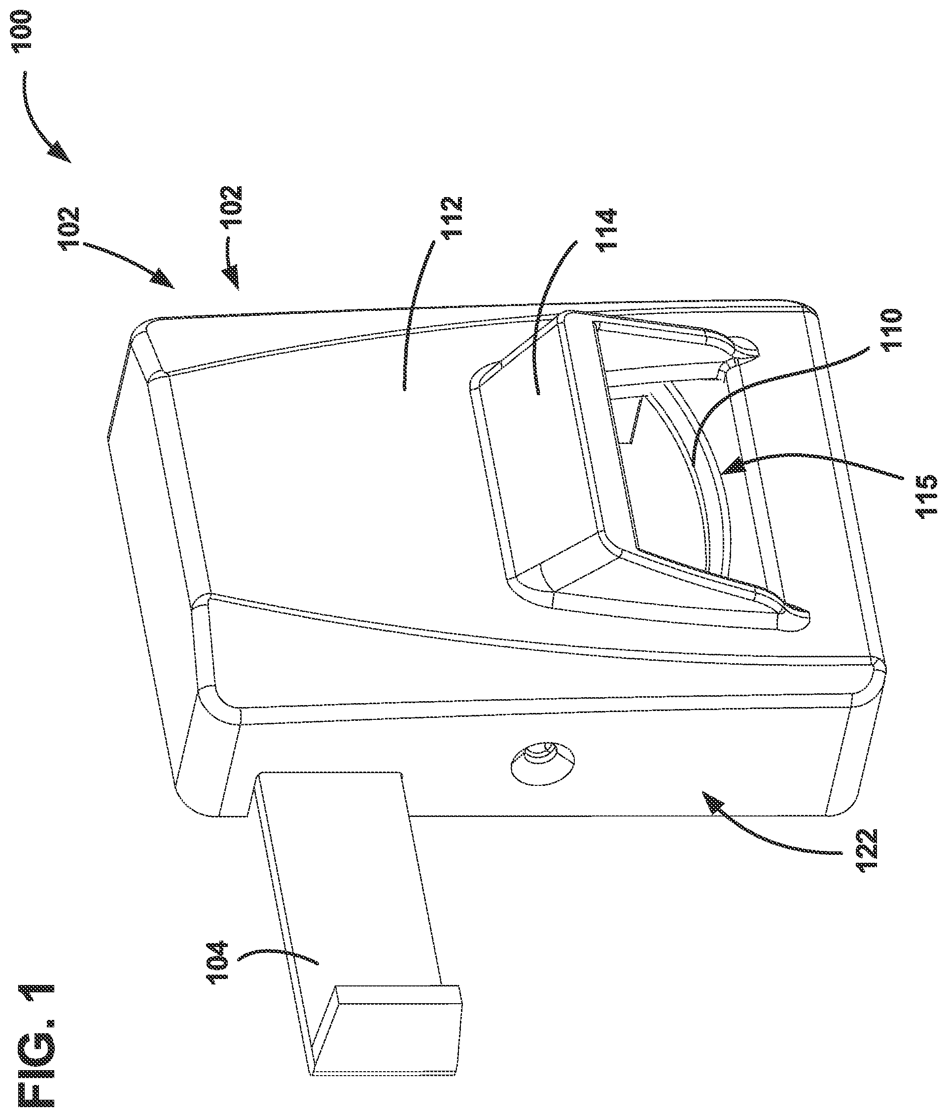 Patent US12297663 Figure 1 – Field-handable gate latch