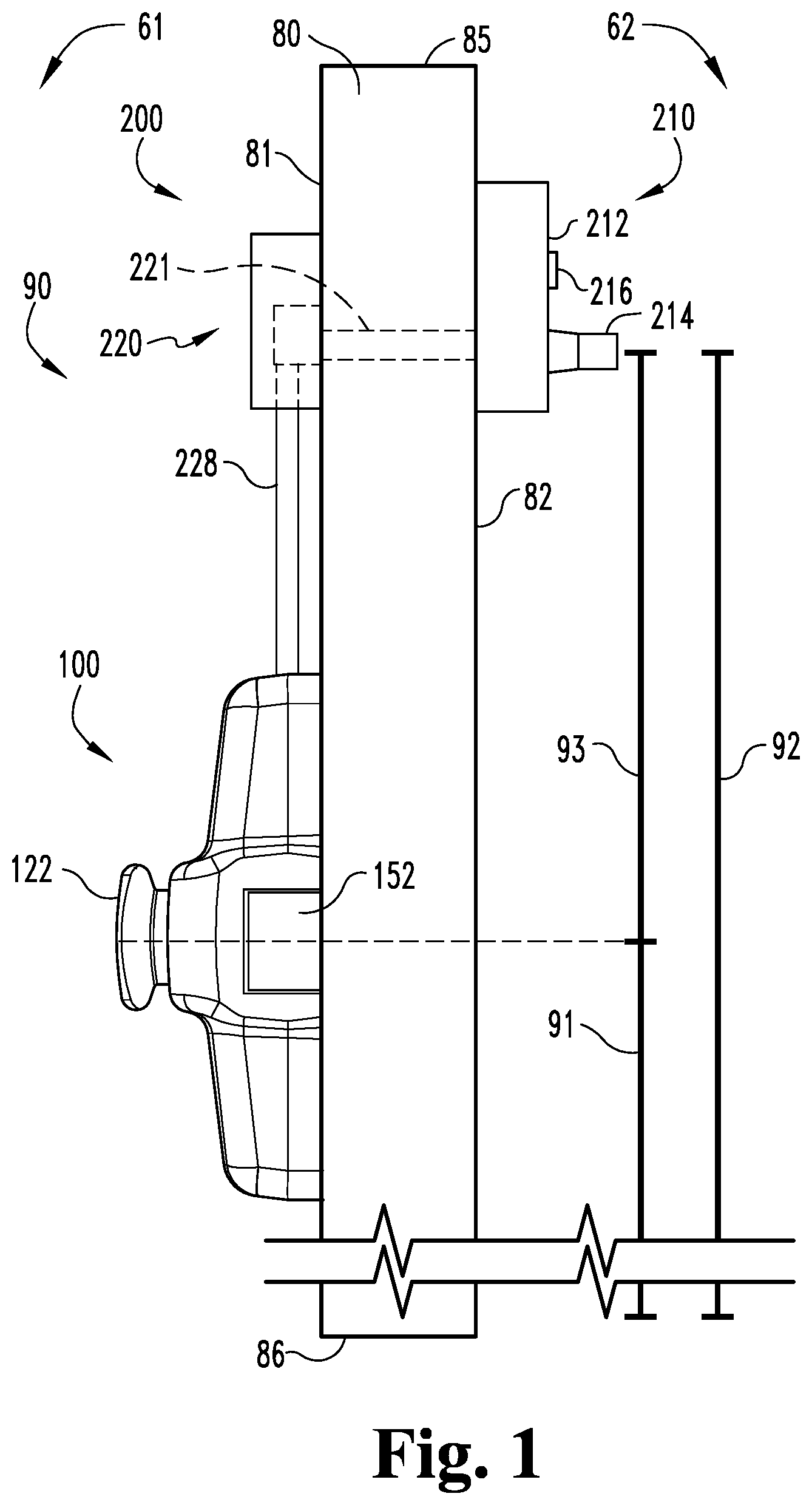 Patent US12297664 — Exit device with remote trim input — Figure 1