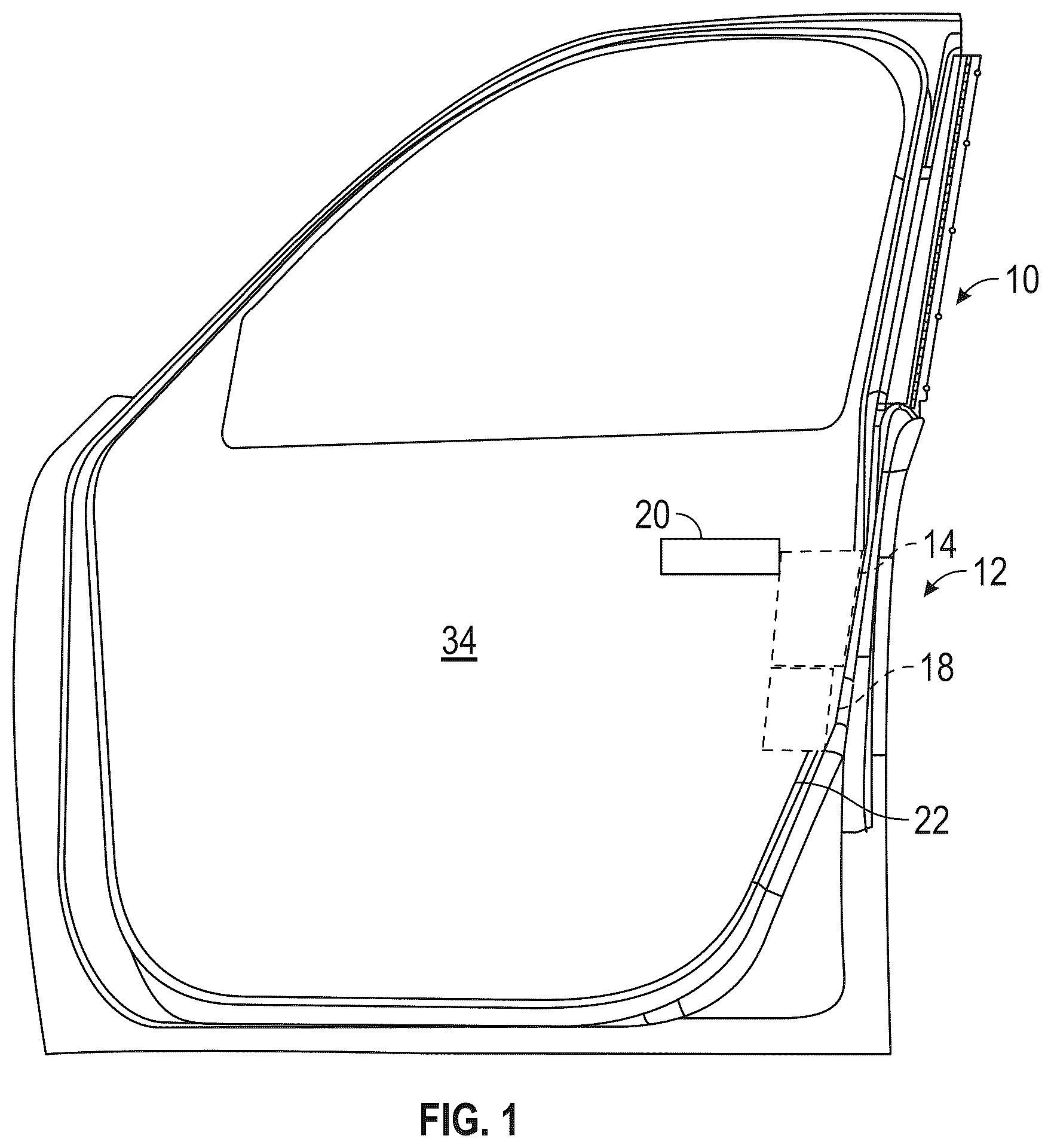 Patent US12297667 — Electronic vehicle latch with separately attached control unit — Figure 1