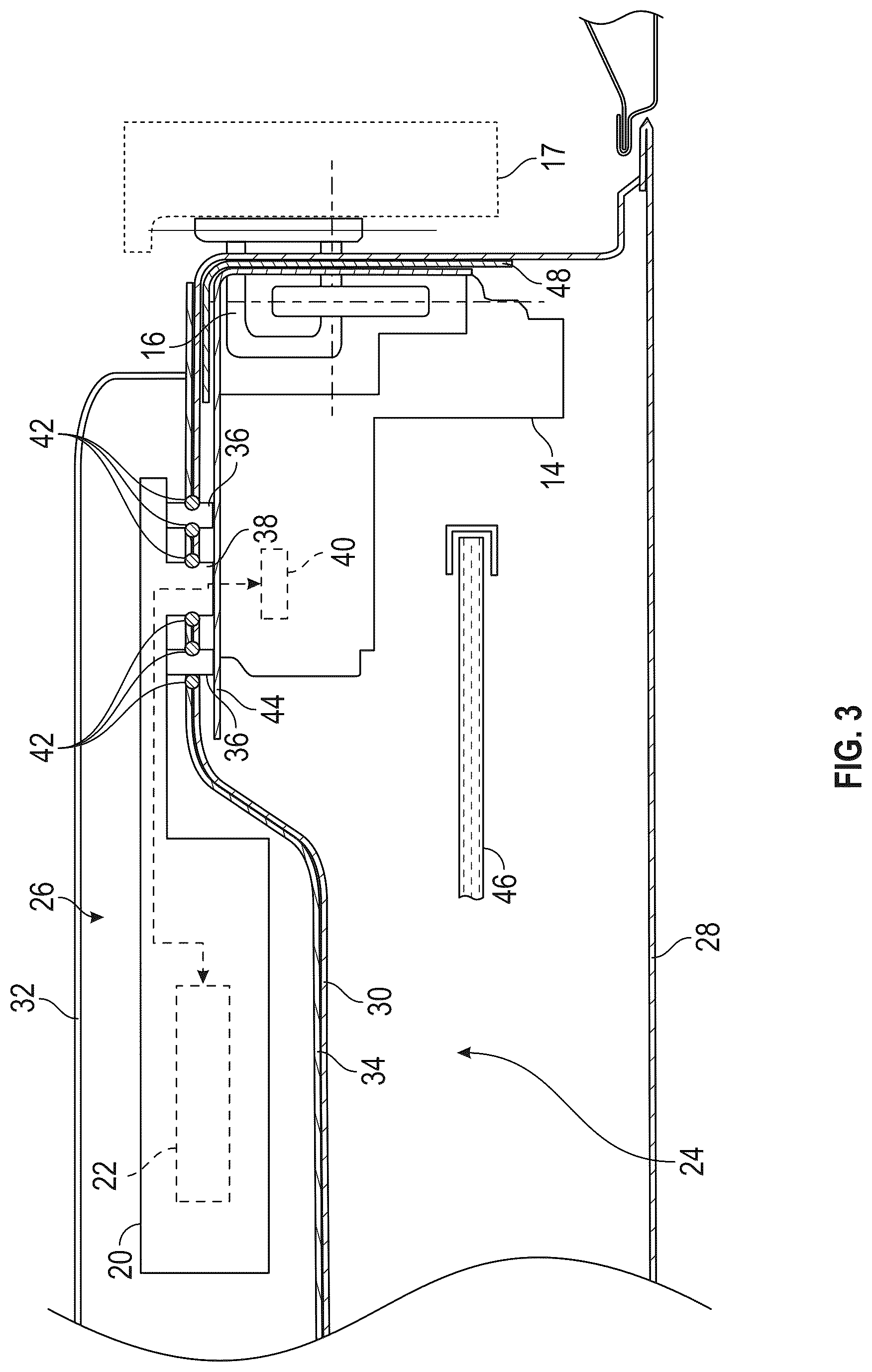 Patent US12297667 Figure 3 – Electronic vehicle latch with separately attached control unit