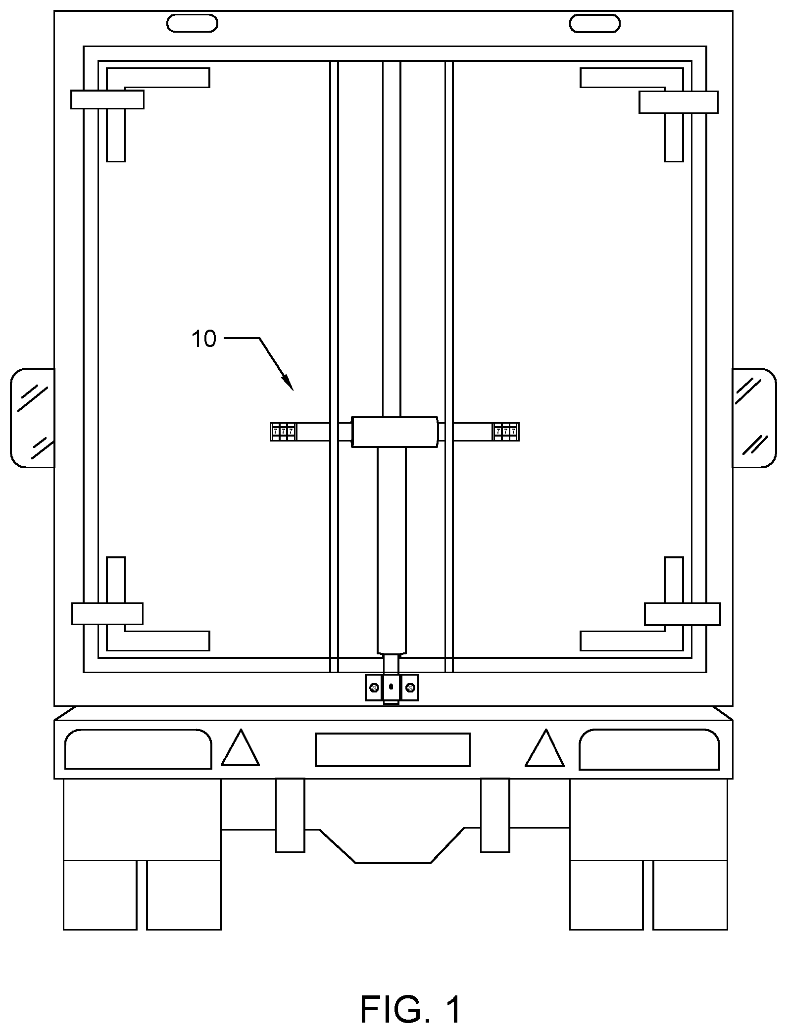 Patent US12297672 — Combination lock for the rear cargo doors of a vehicle — Figure 1