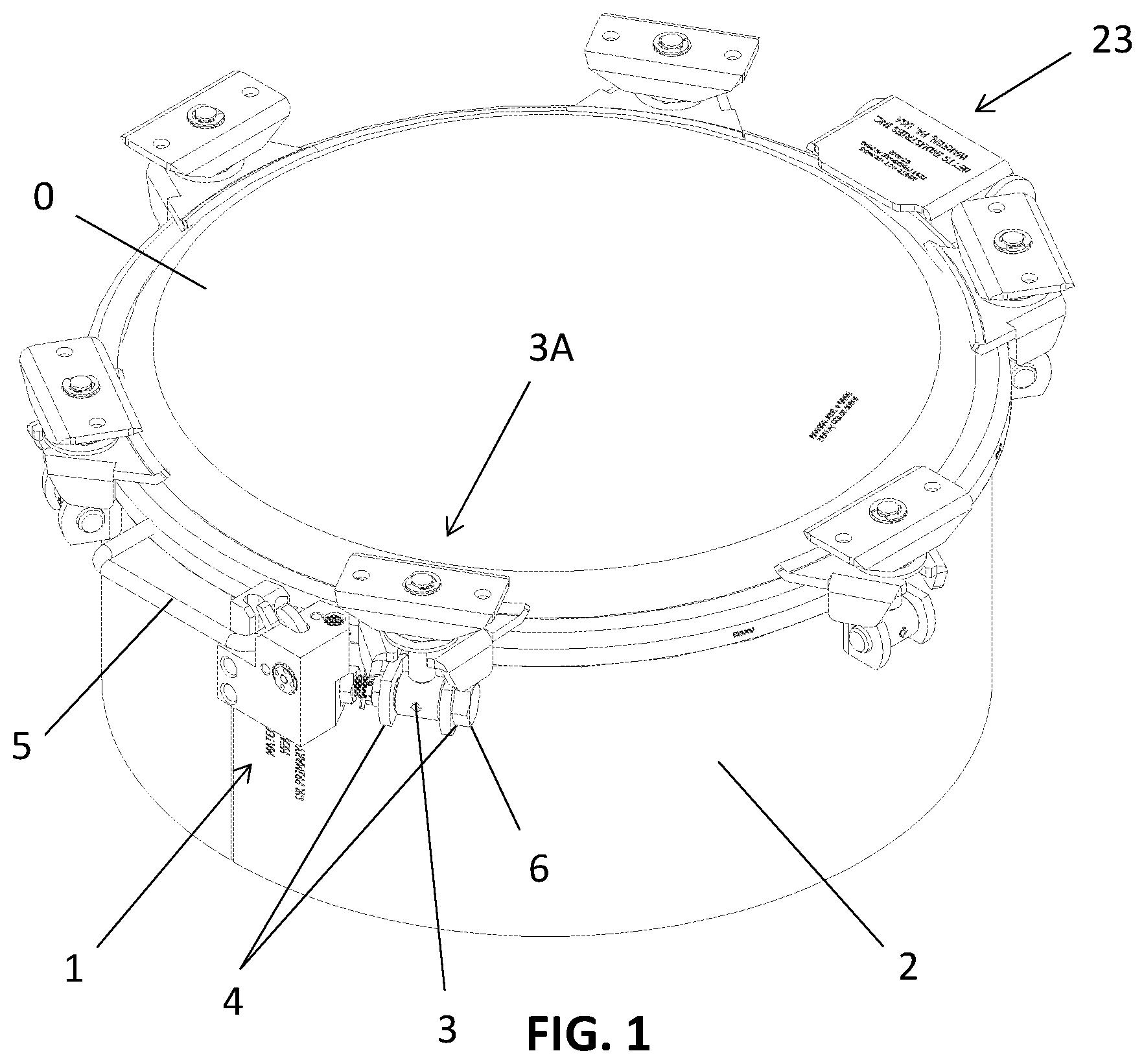 Patent US12297673 — Adjustable tamper-resistant locking mechanism for manhole cover — Figure 1