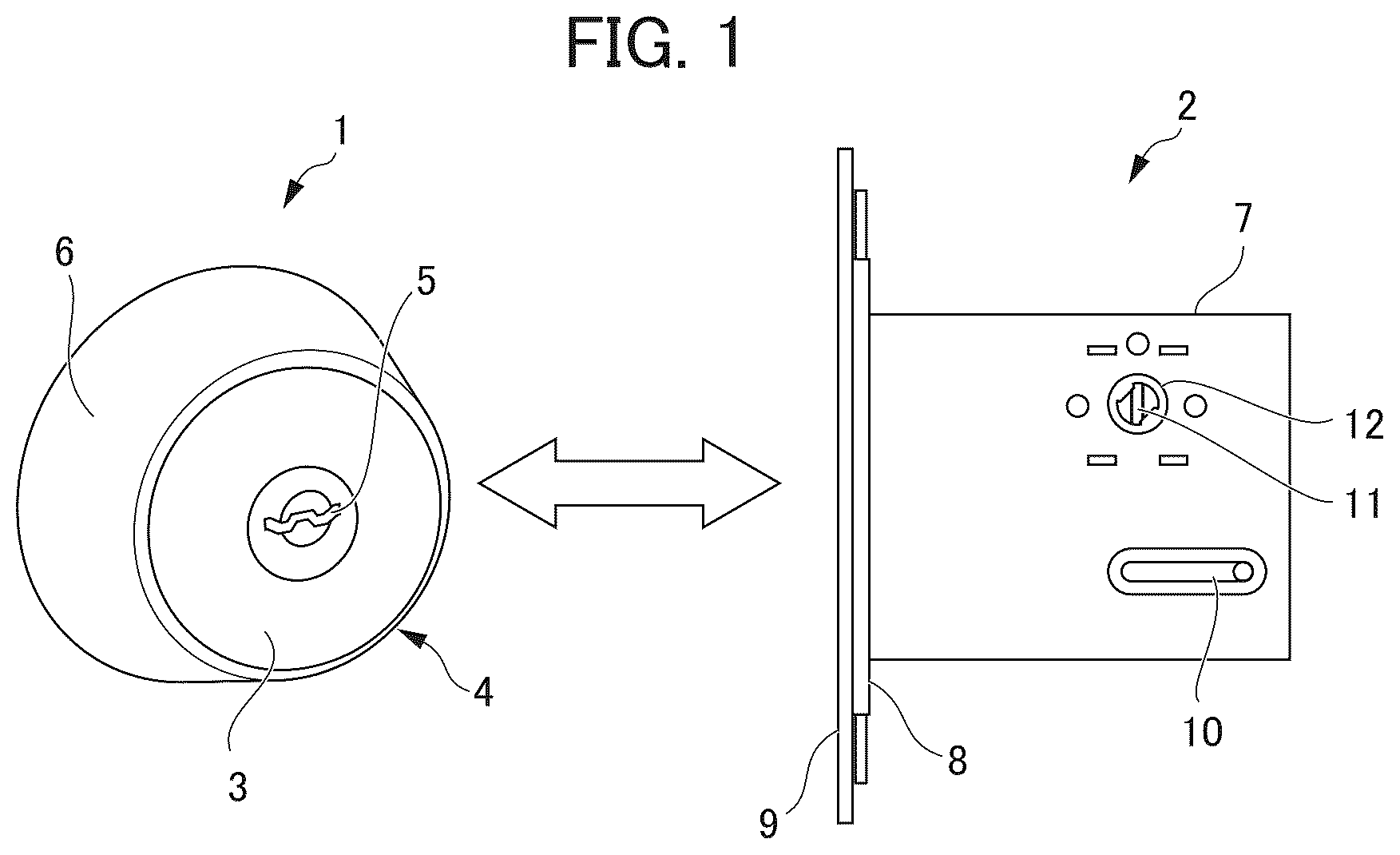Patent US12297676 — Cylinder lock — Figure 1