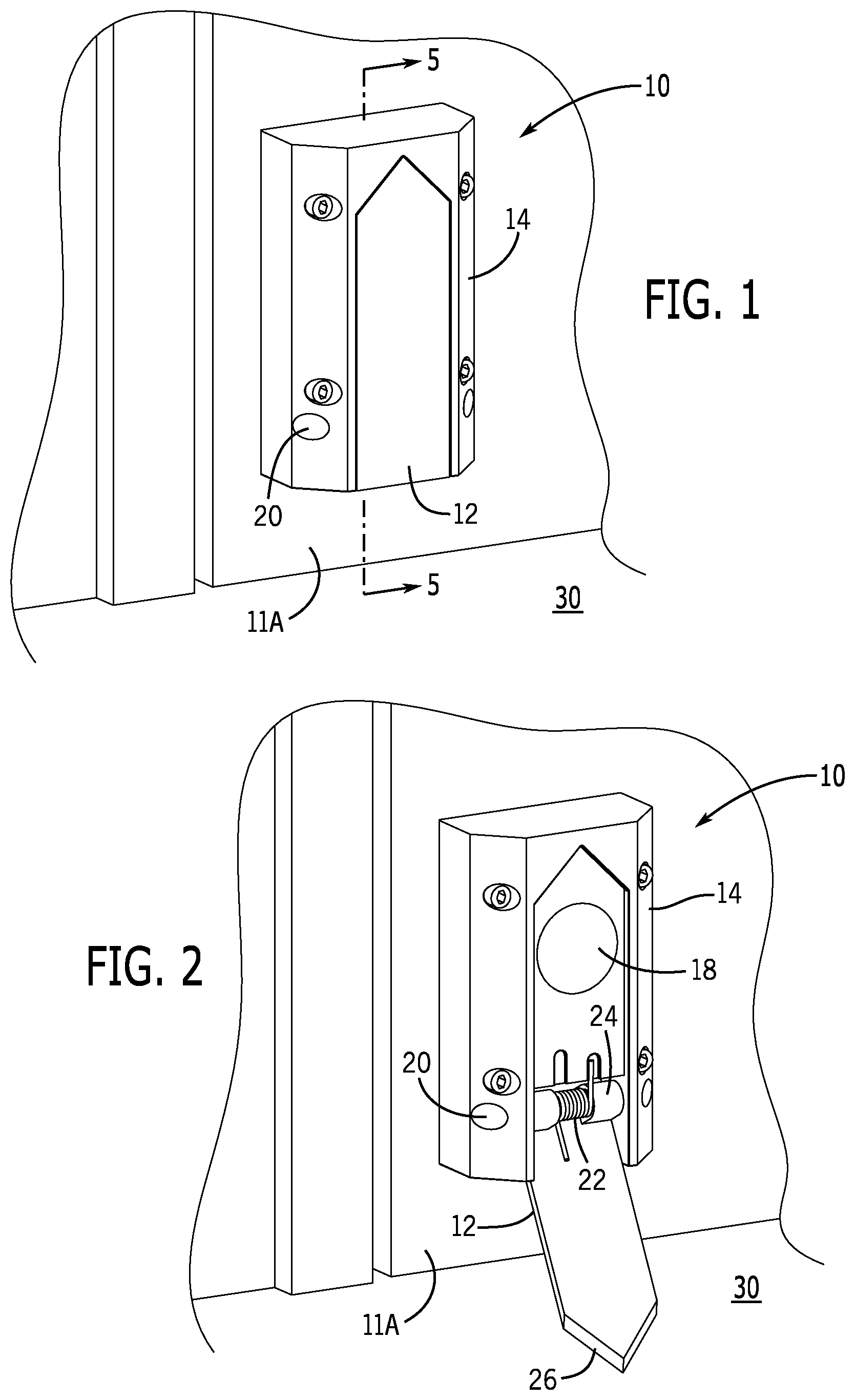 Patent US12297678 Figure 1 – Device to slow or stop a door from opening