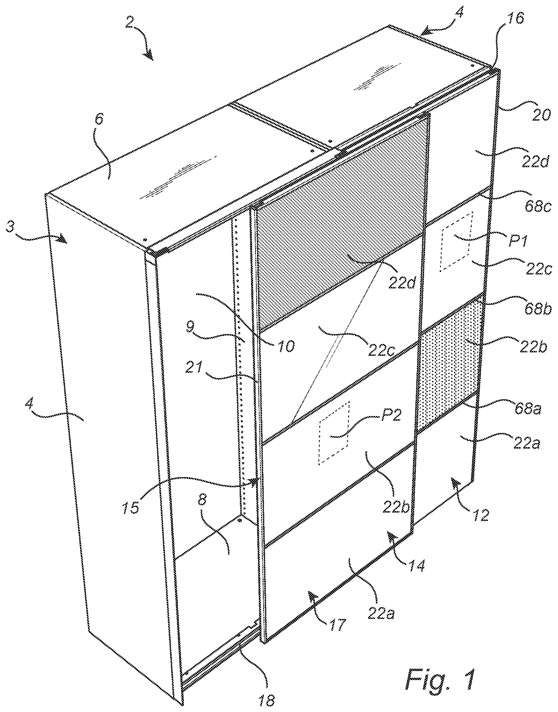 Patent US12297680 — Sliding closet door assembly and method of assembling a sliding closet door — Figure 1