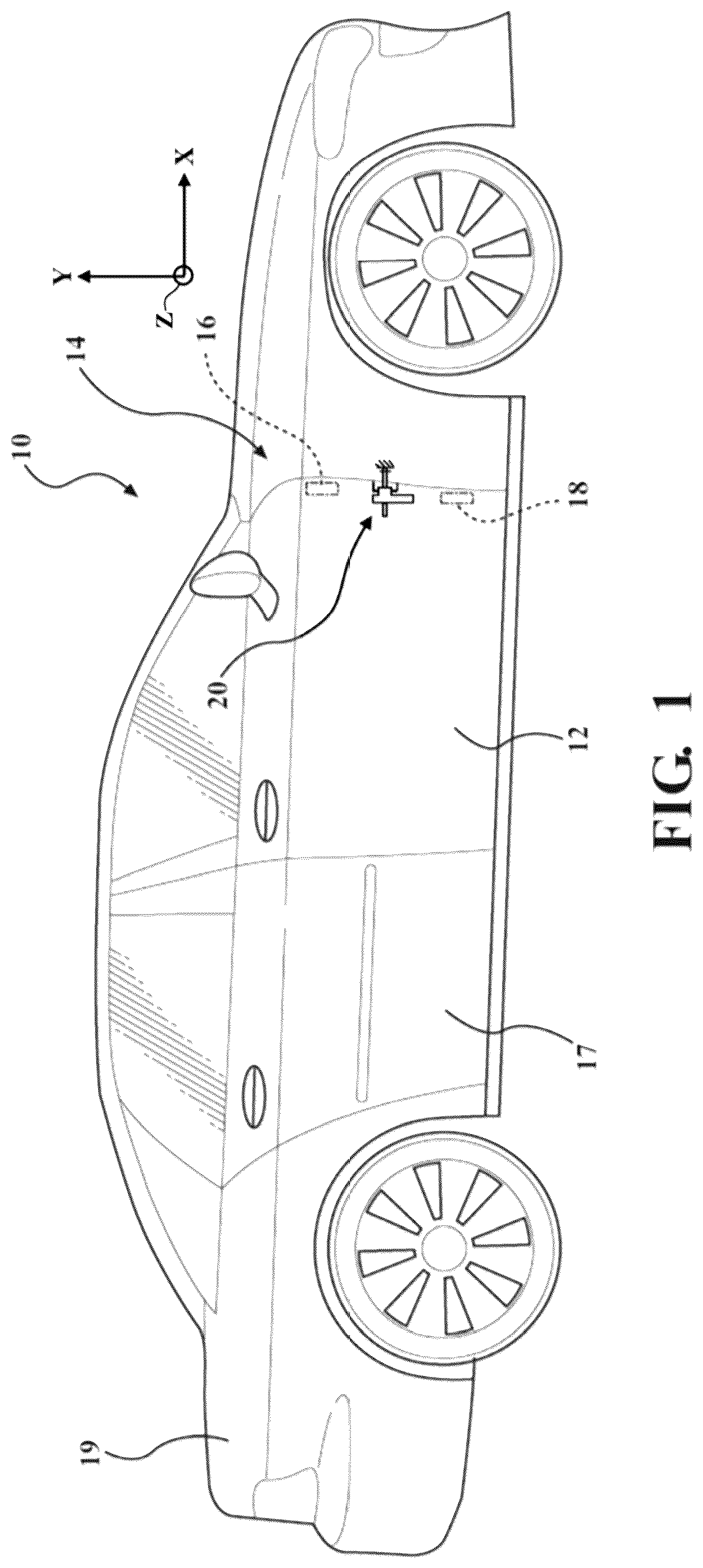 Patent US12297685 — Powered door unit with improved mounting arrangement — Figure 1