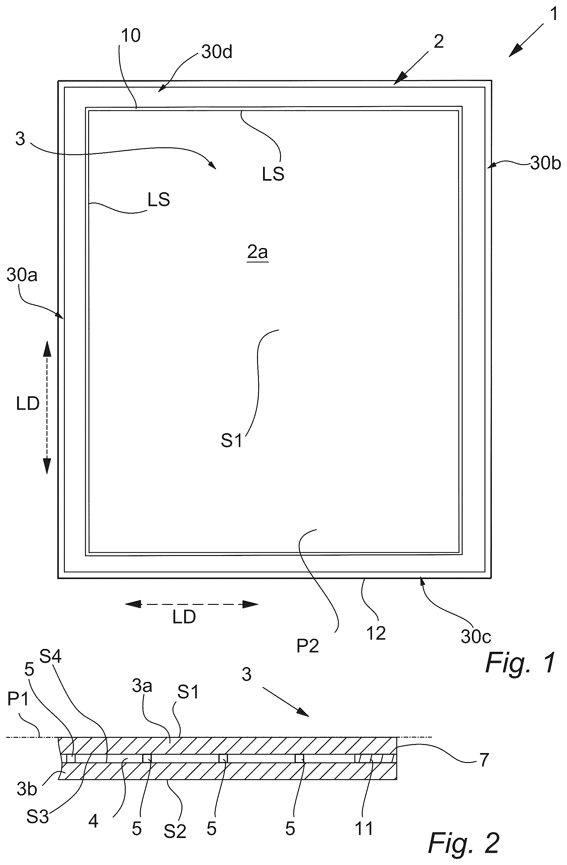 Patent US12297692 — Building aperture cover, such as a window or door, comprising flexible gasket with sealed cavity — Figure 1