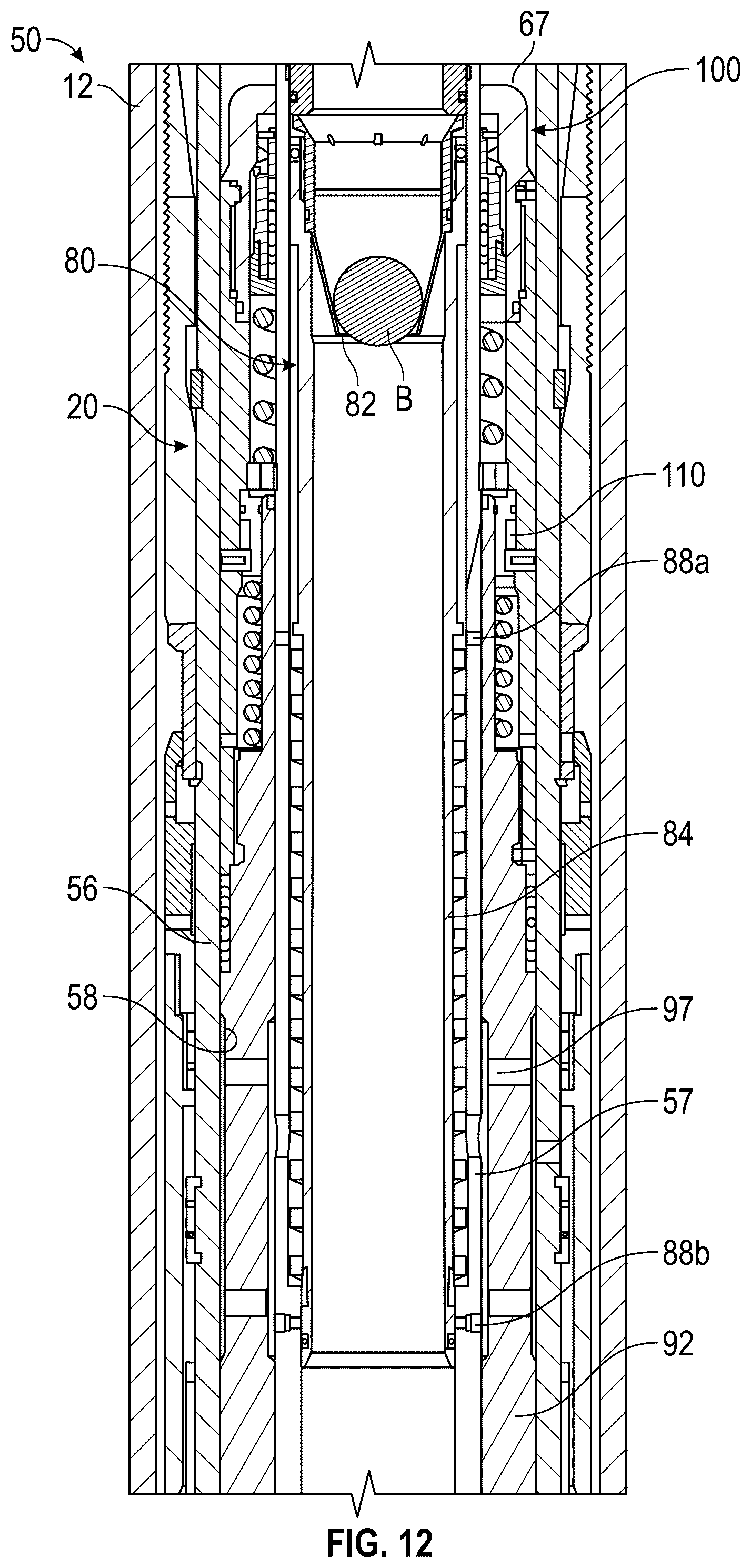 Patent US12297706 Figure 15 – Debris exclusive-pressure intensified-pressure balanced setting tool for liner hanger