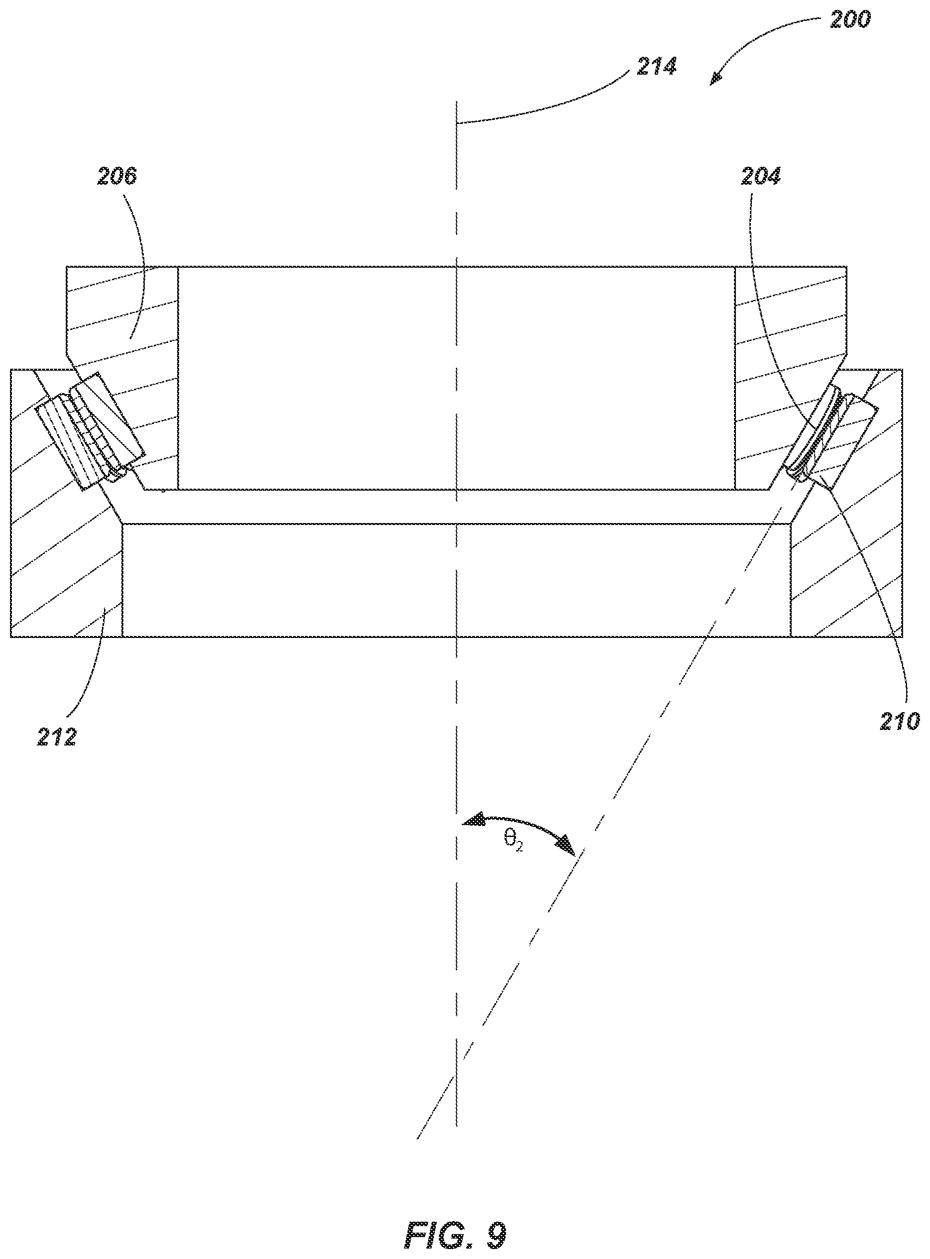 Patent US12297716 Figure 5 – Bearing assemblies, apparatuses, and methods including bearing elements