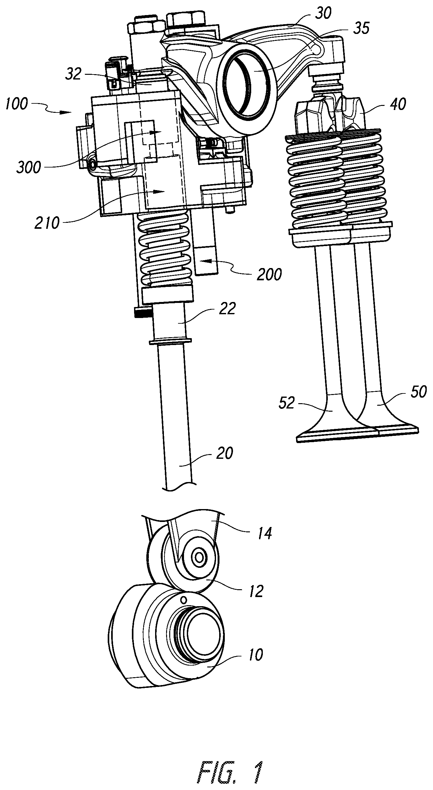 Patent US12297757 — Lost motion variable valve actuation systems and method — Figure 1