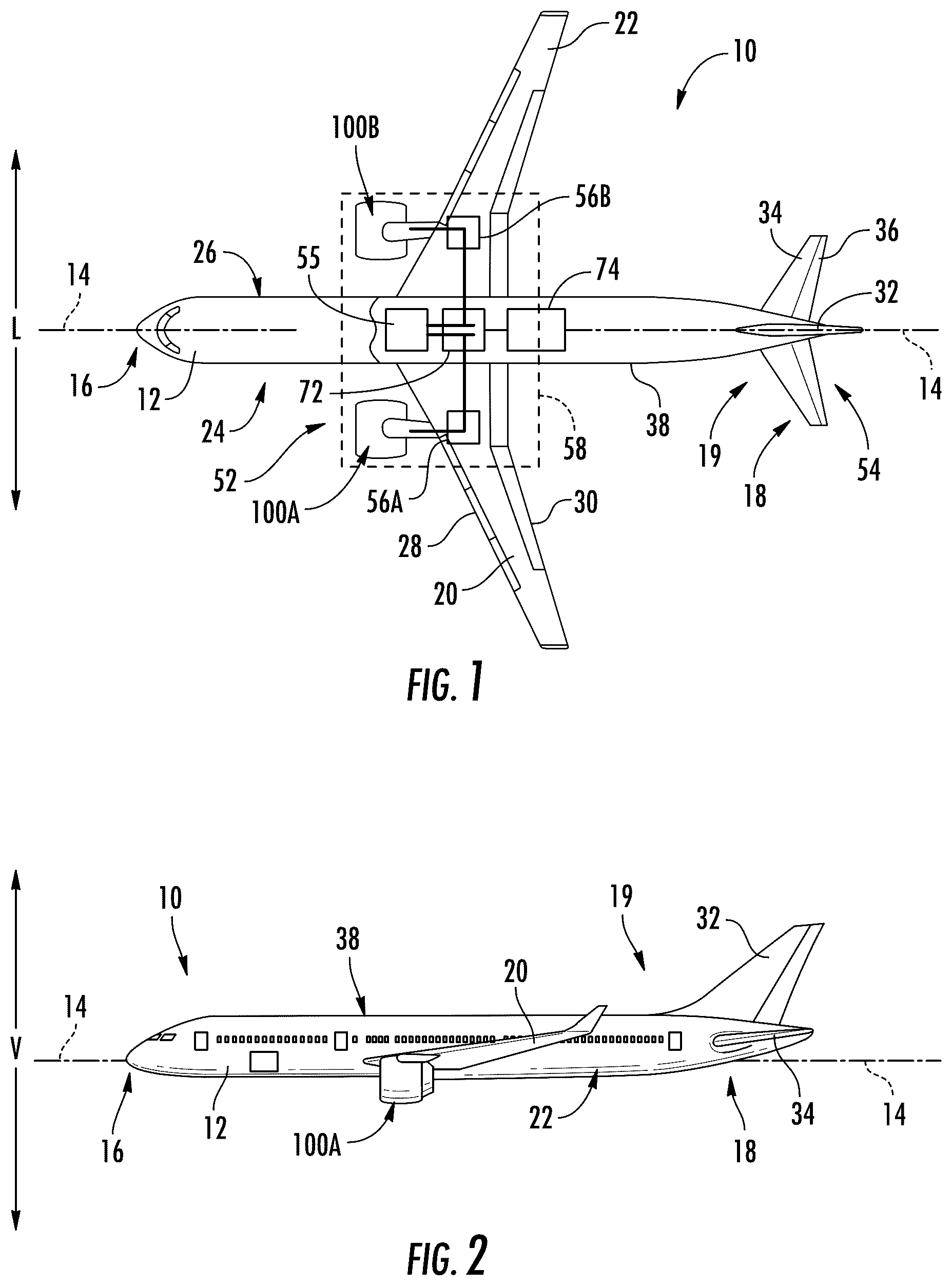 Patent US12297772 — Hybrid electric propulsion system load share — Figure 1