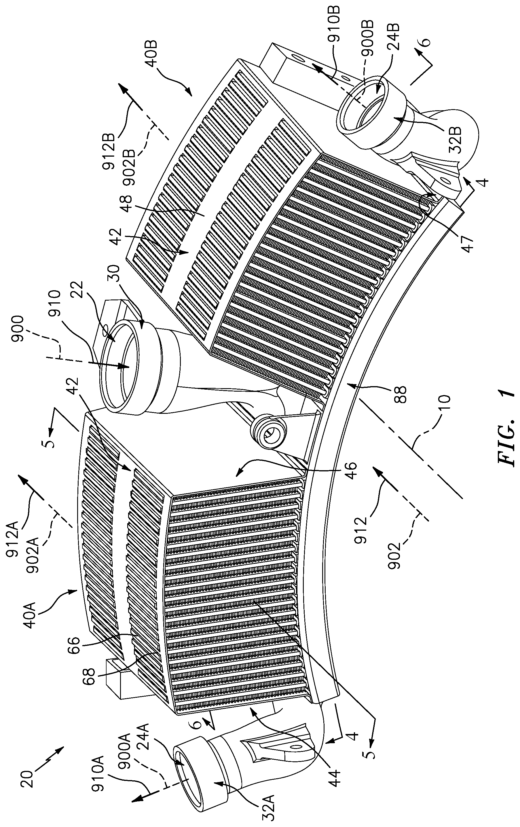 Patent US12297775 — Aircraft heat exchanger panel array interconnection — Figure 1