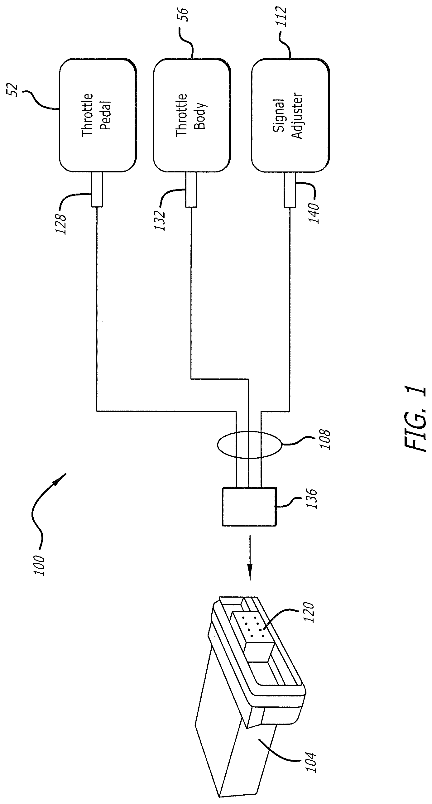 Patent US12297783 — Throttle control system — Figure 1