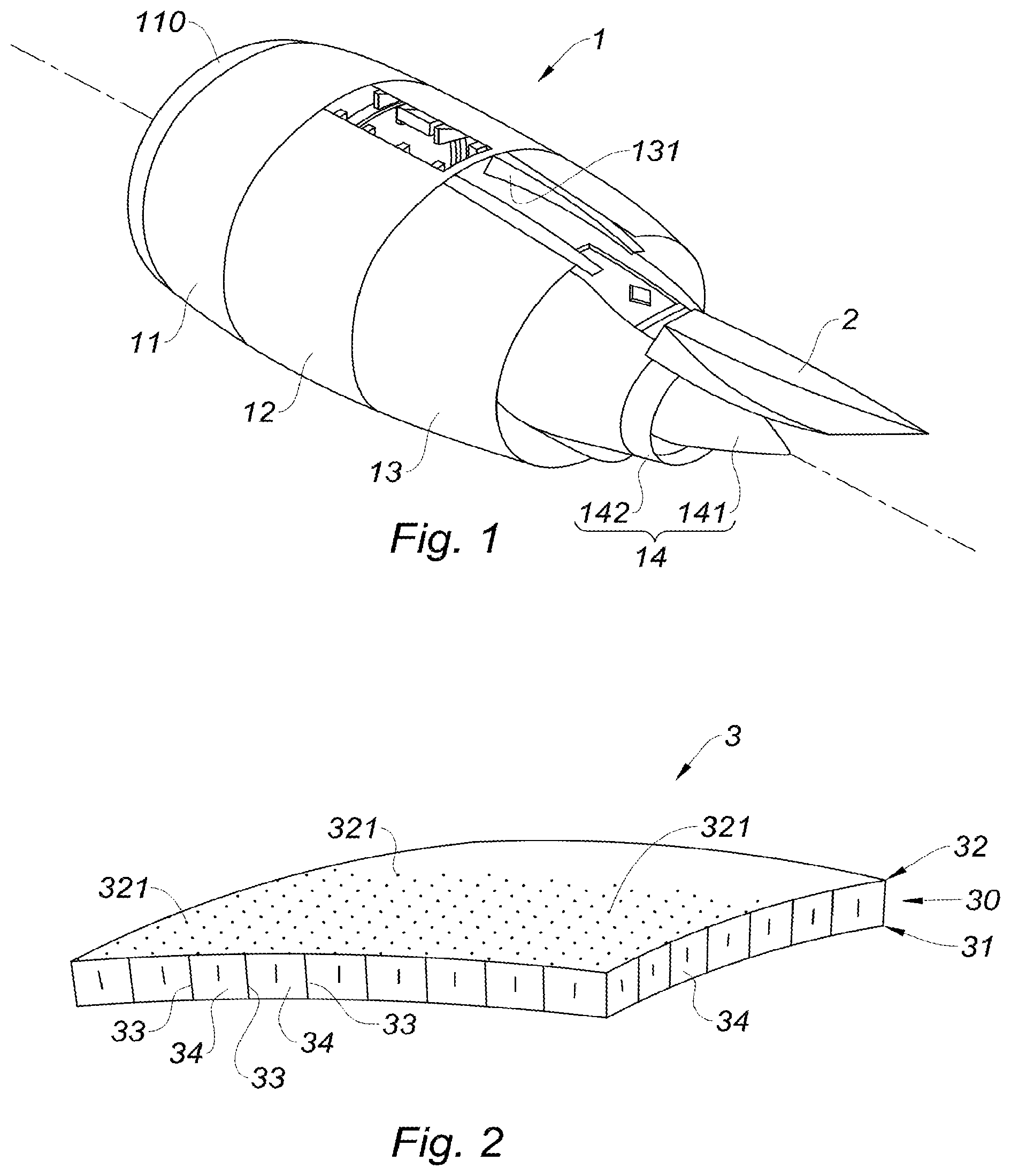 Patent US12297791 — Additive manufacturing process of a part for an aircraft propulsion unit nacelle — Figure 1