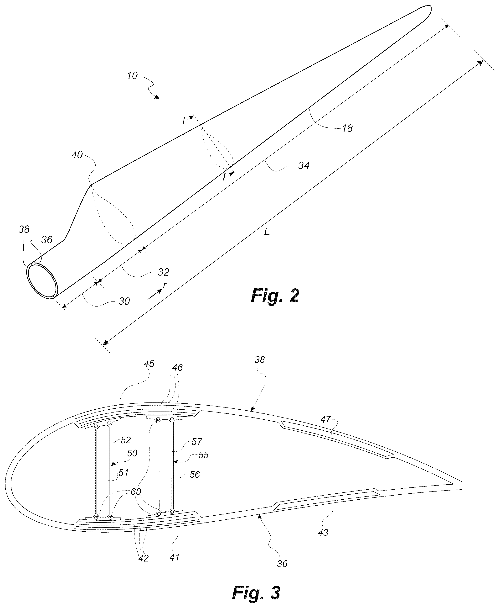 Patent US12297800 Figure 2 – Wind turbine rotor blade with framed access window