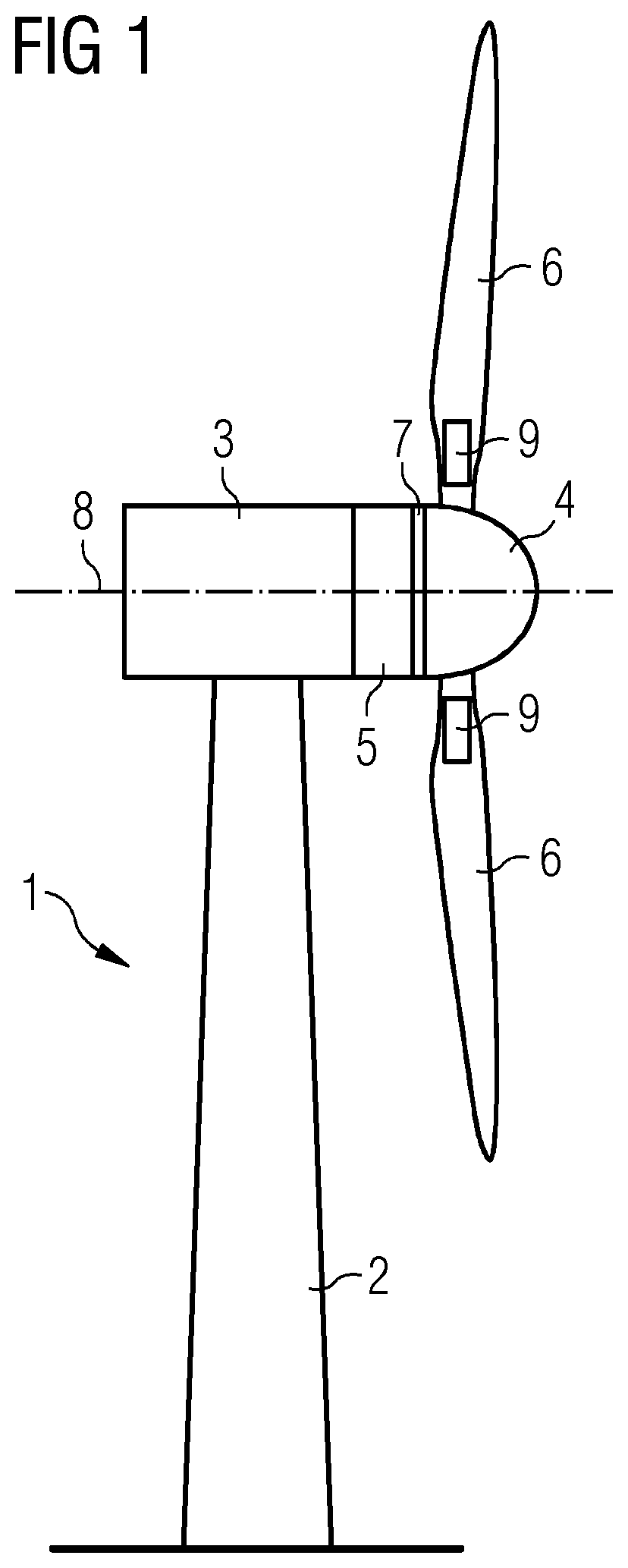 Patent US12297810 Figure 1 – Device and method for controlling a wind turbine based on a change element
