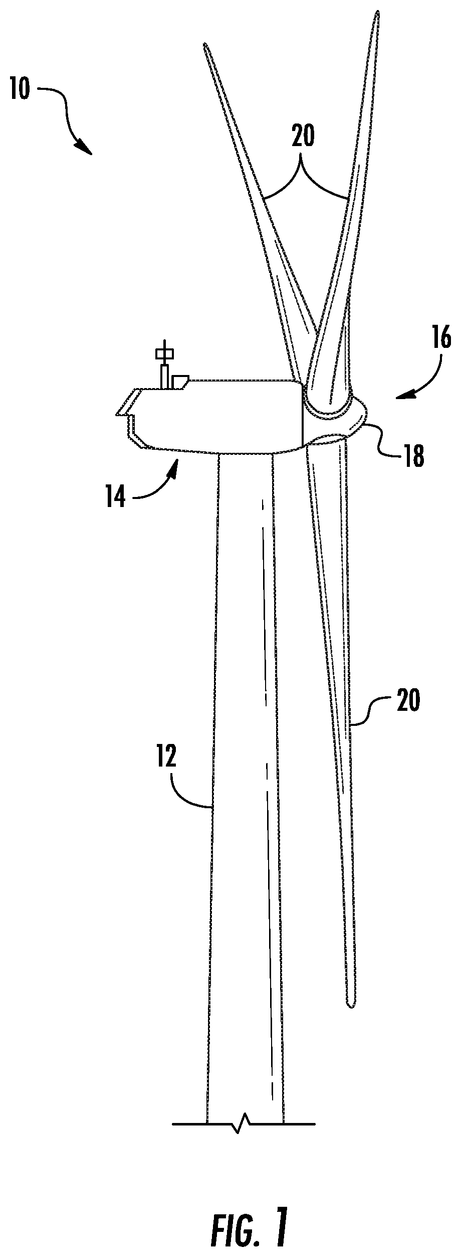 Patent US12297812 — System and method for reducing farm-level power oscillations in the grid induced by a wind farm — Figure 1