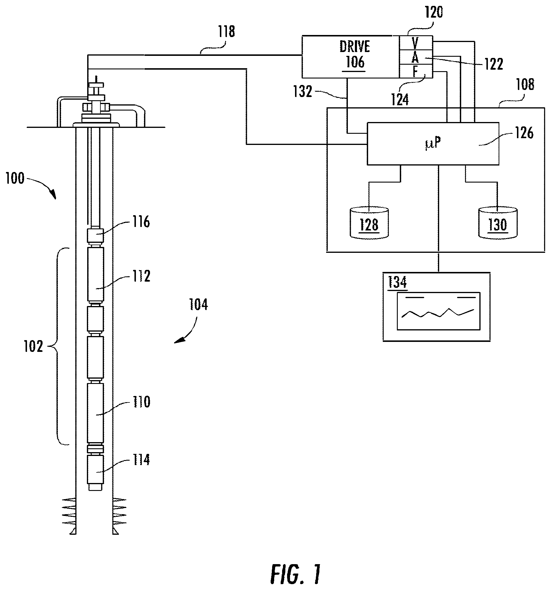 Patent US12297823 — Electrical submersible pump control — Figure 1