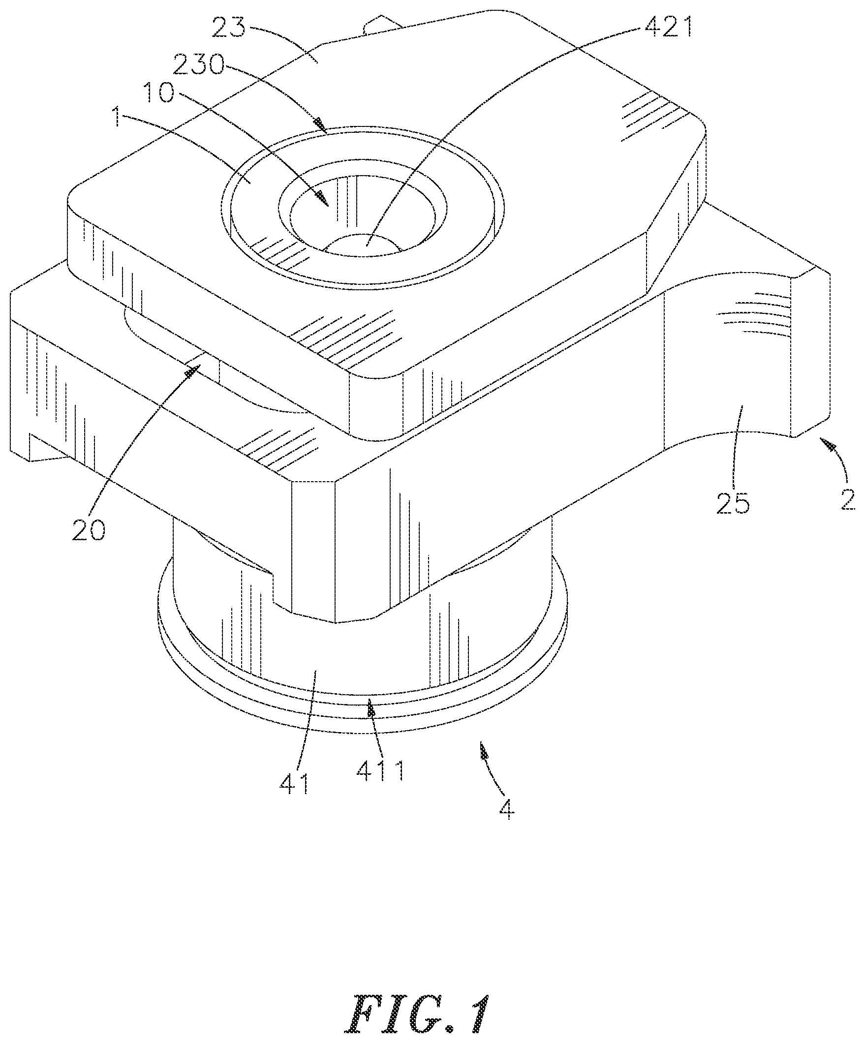 Patent US12297853 — Push controlled positioning device — Figure 1