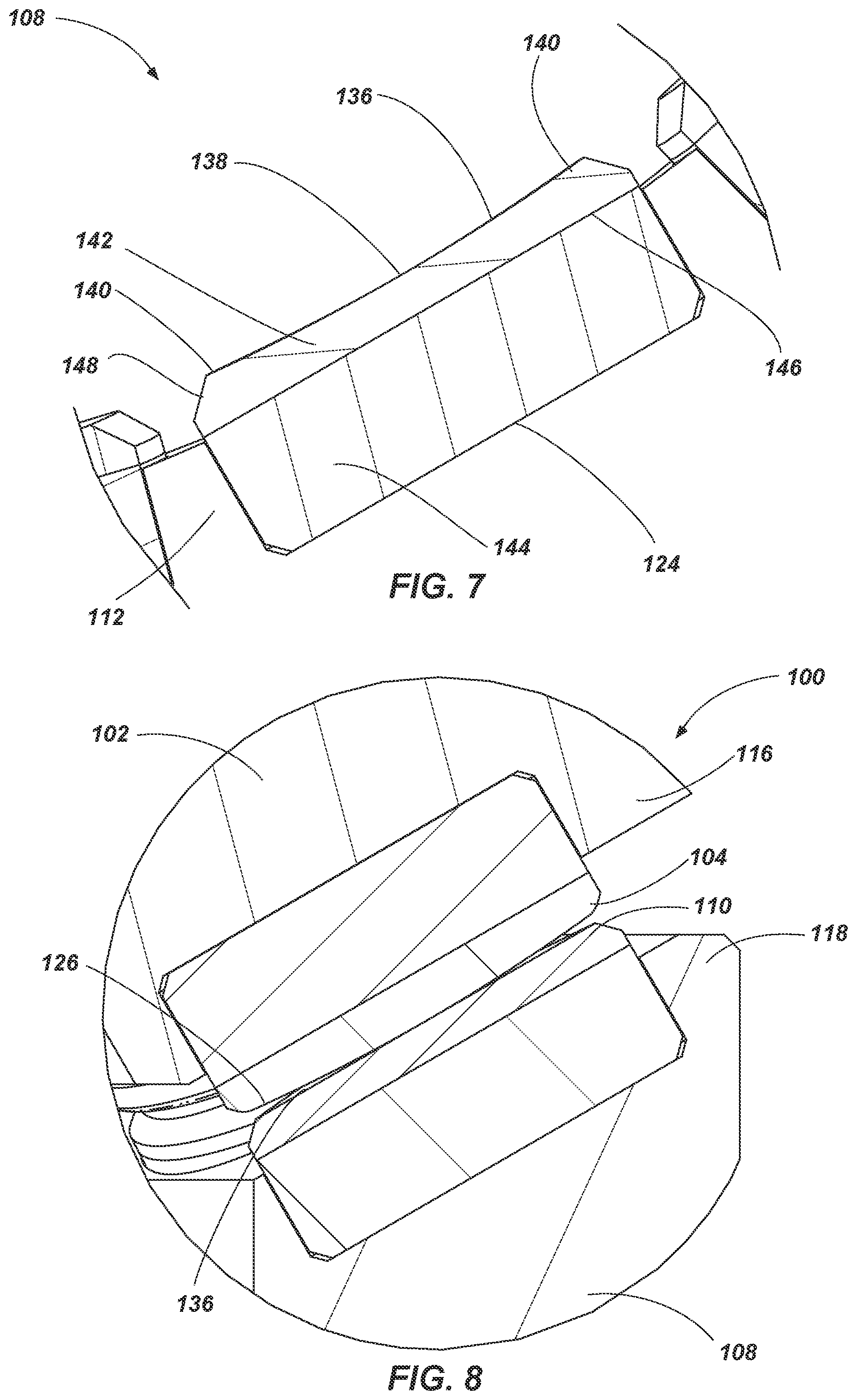 Patent US12297860 Figure 4 – Bearing assemblies, apparatuses, and methods including bearing elements