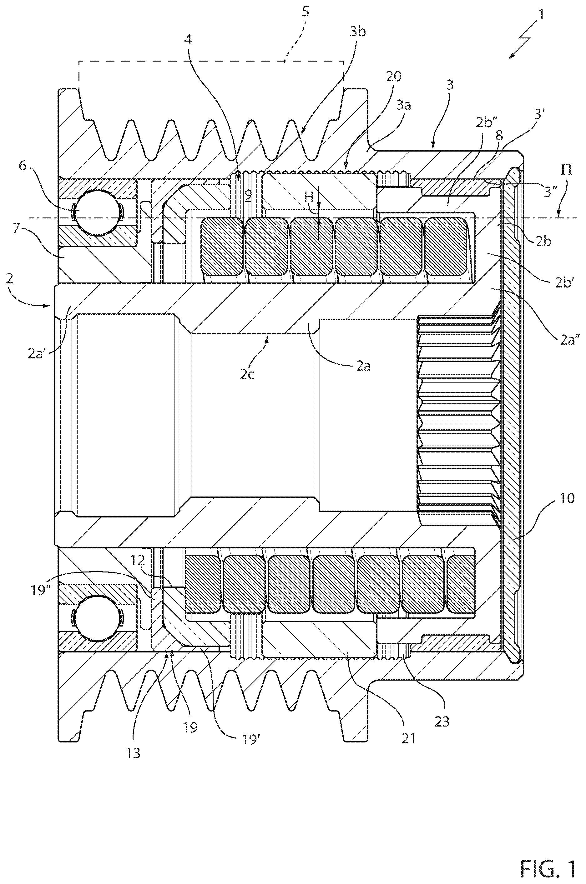 Patent US12297897 — Filtering pulley — Figure 1