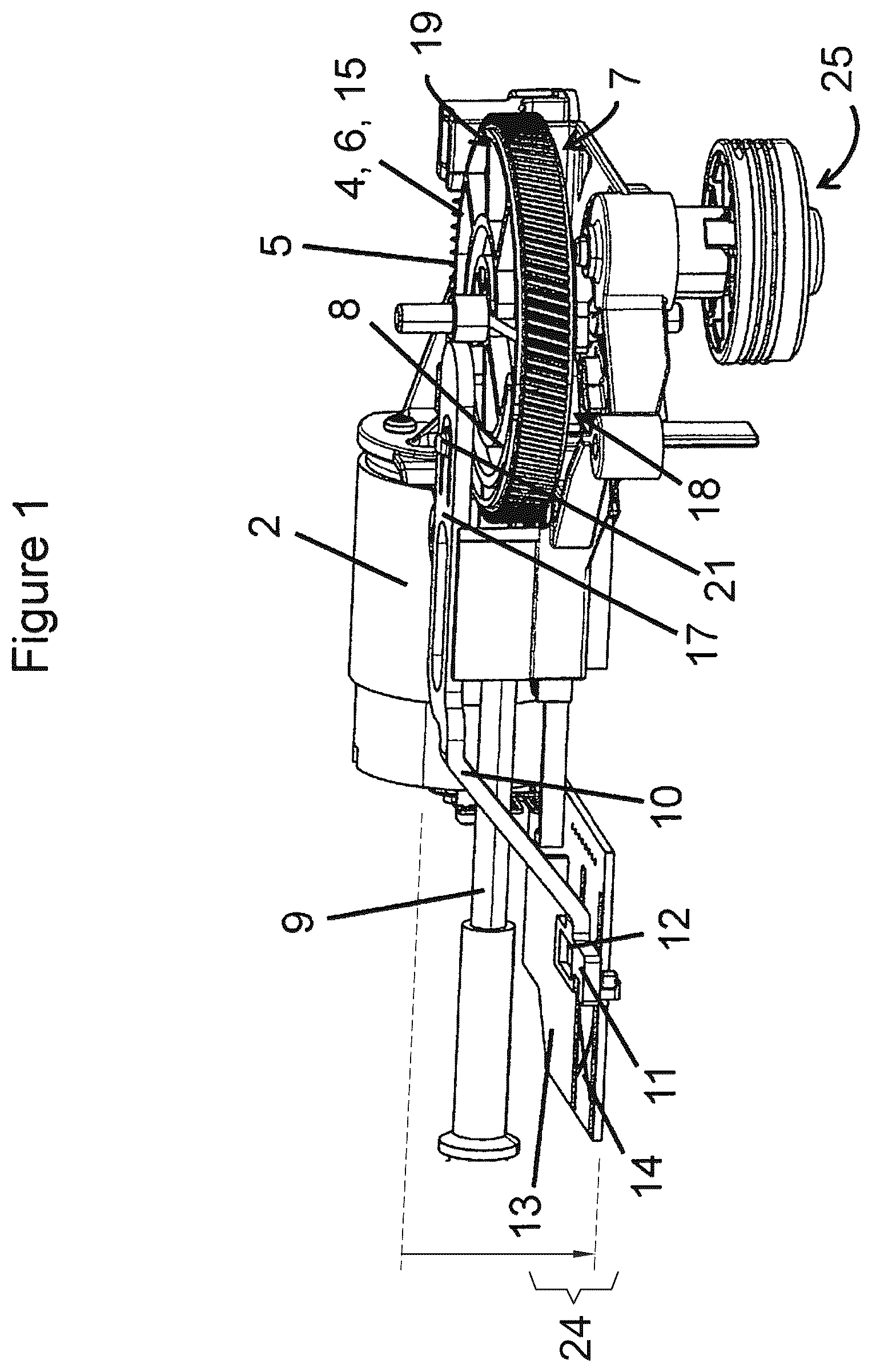 Patent US12297905 — Actuator, and device for engaging a parking lock of a motor vehicle automatic transmission having such an actuator, and motor vehicle equipped therewith — Figure 1