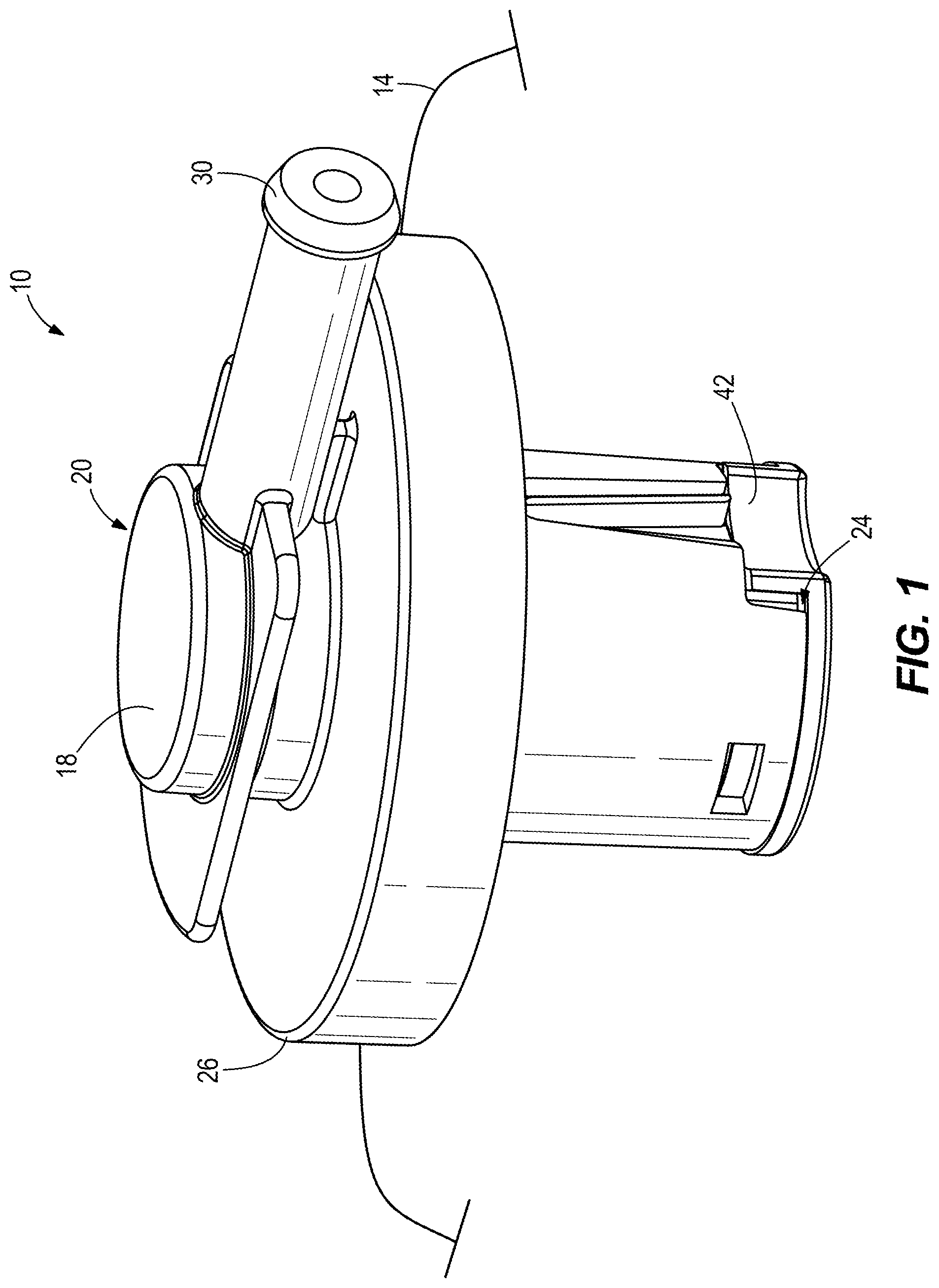 Patent US12297921 — Rollover vent valve assembly — Figure 1
