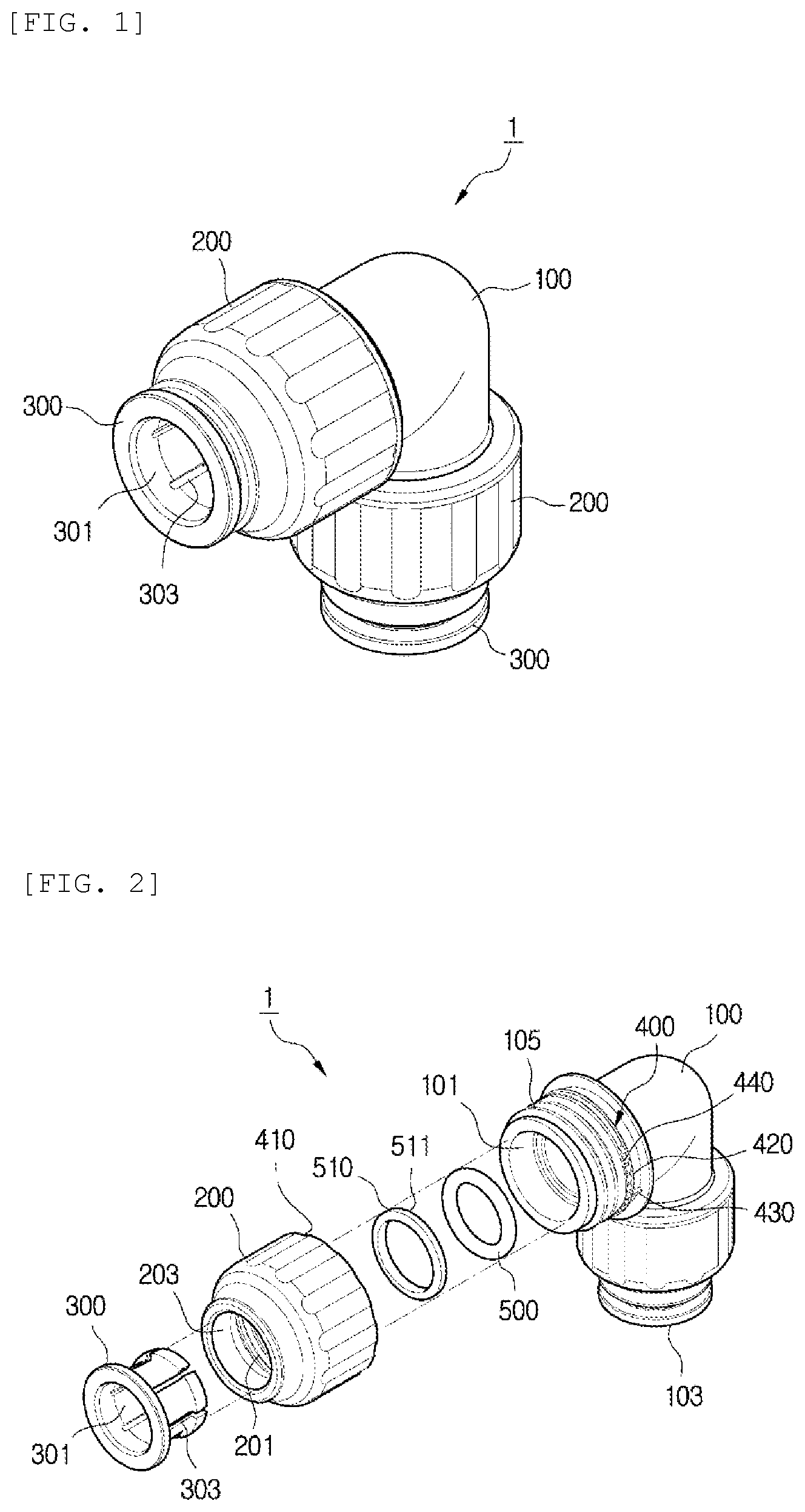 Patent US12297933 — Connector for piping — Figure 1