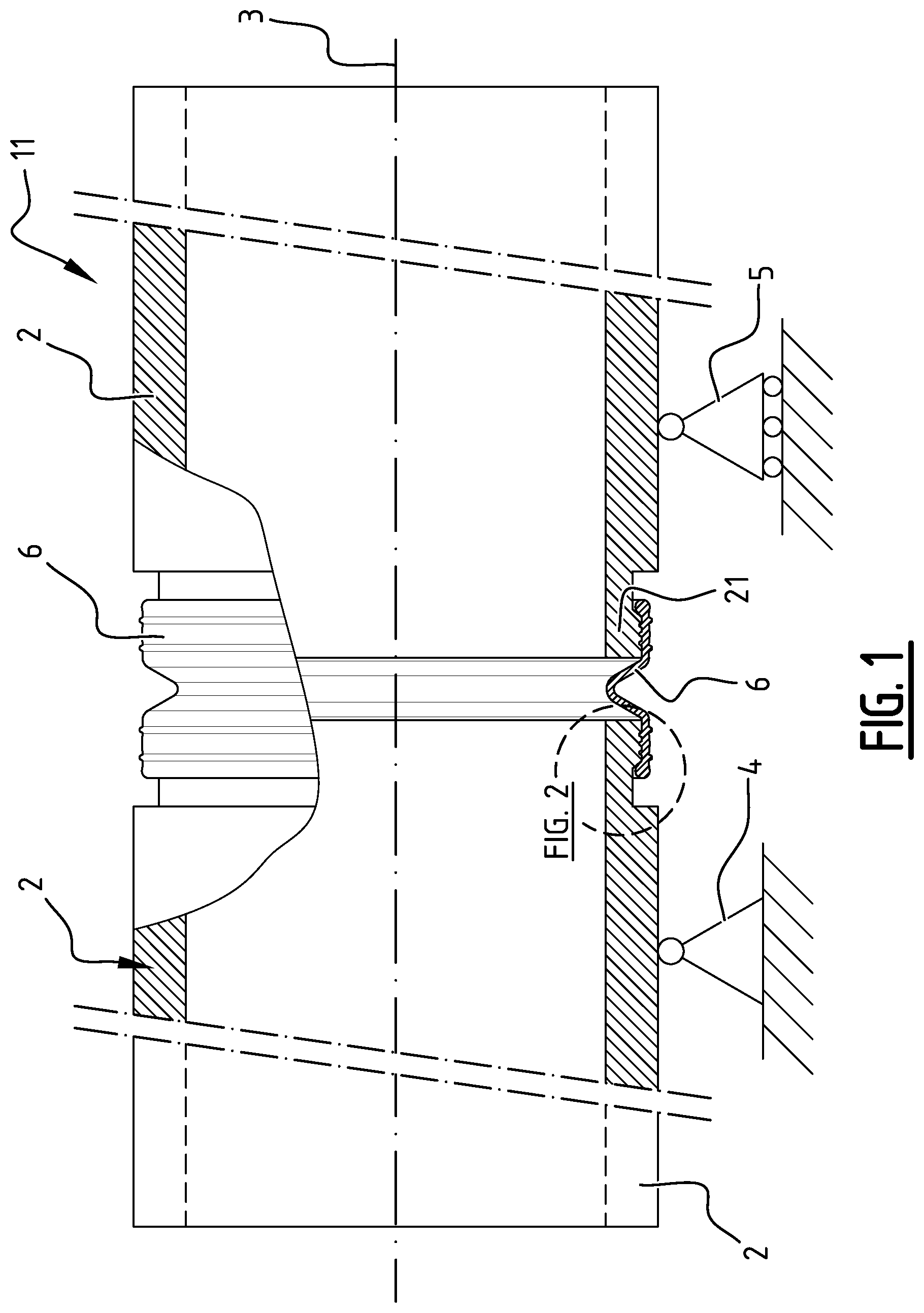 Patent US12297941 — Low-pressure tubular system comprising expansion joints — Figure 1