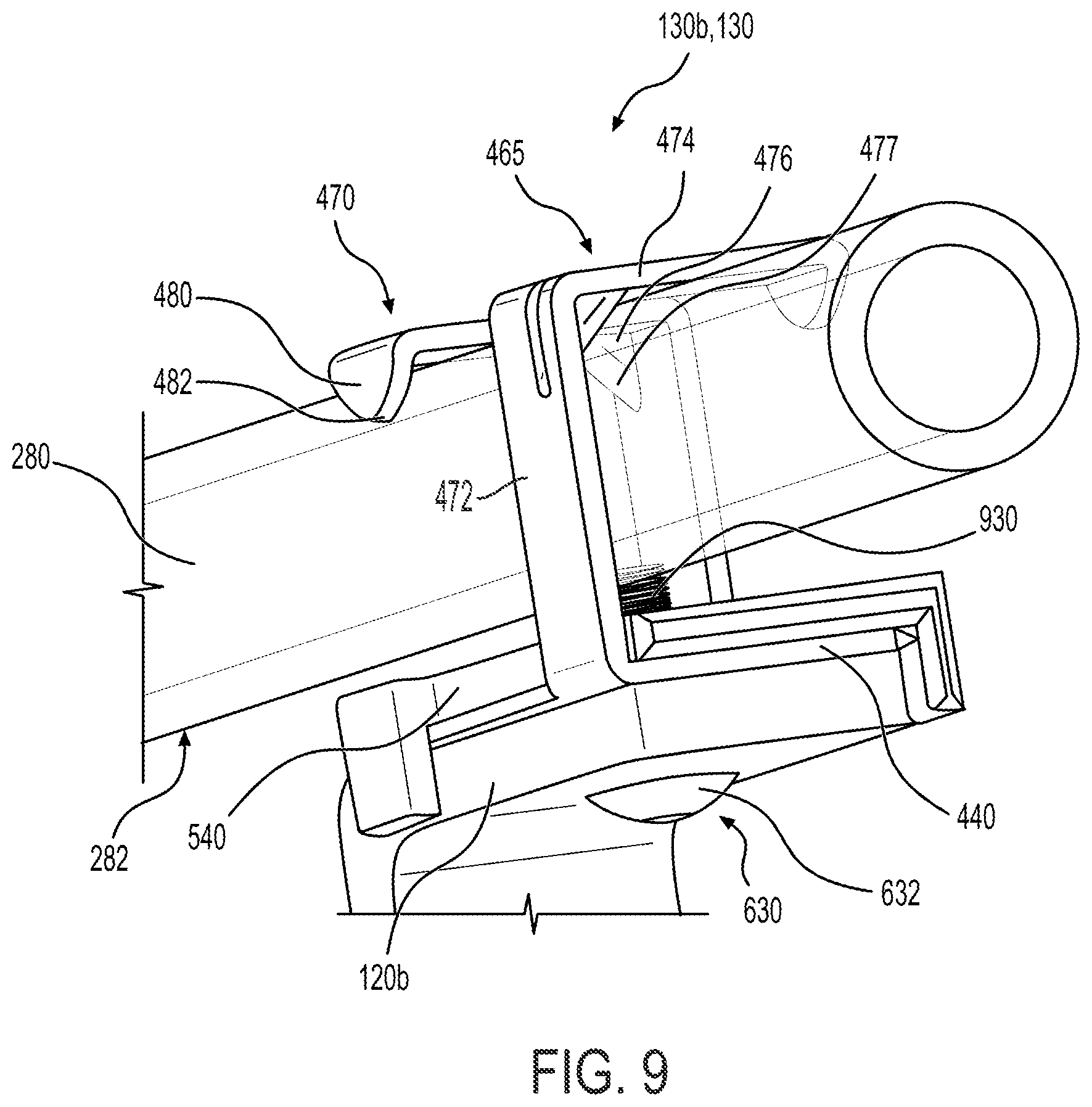 Patent US12297942 Figure 5 – Brace pipe attachment mechanism