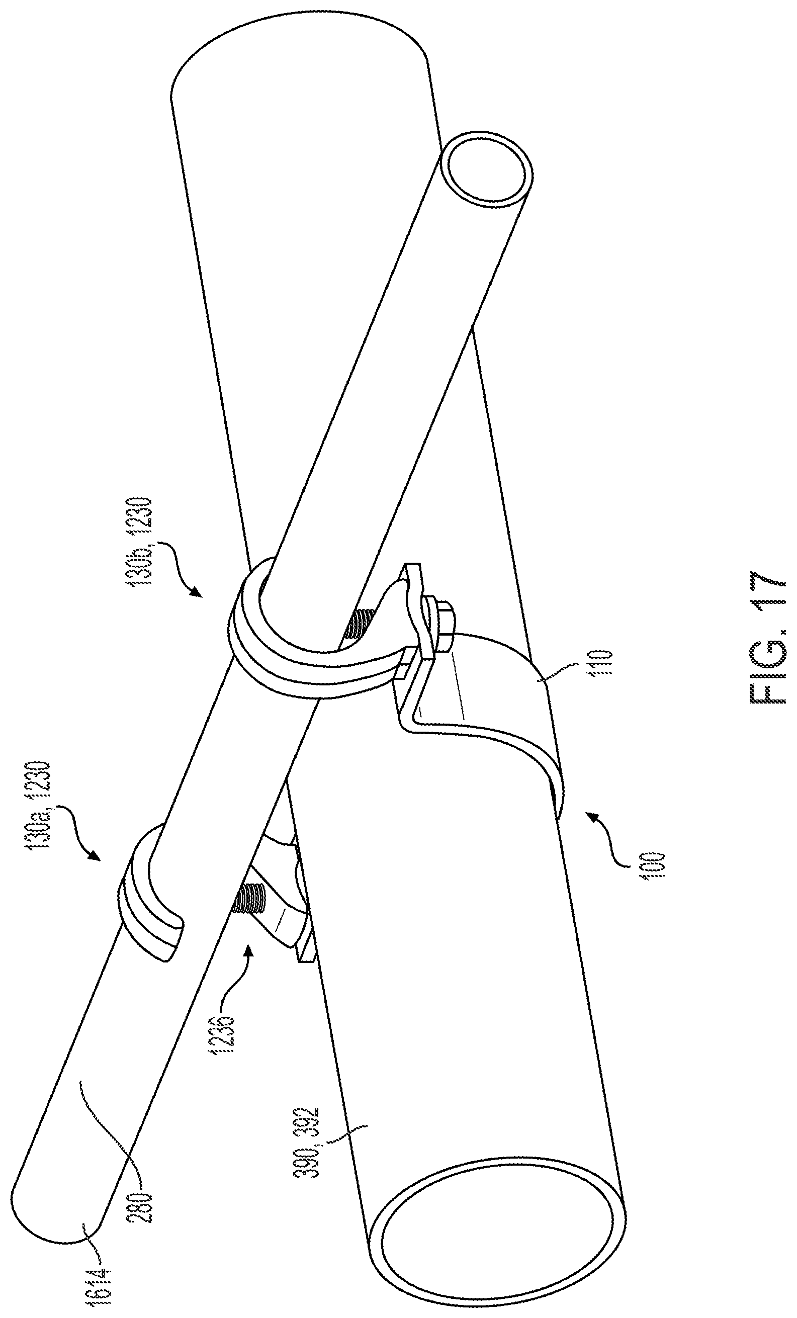 Patent US12297942 Figure 11 – Brace pipe attachment mechanism
