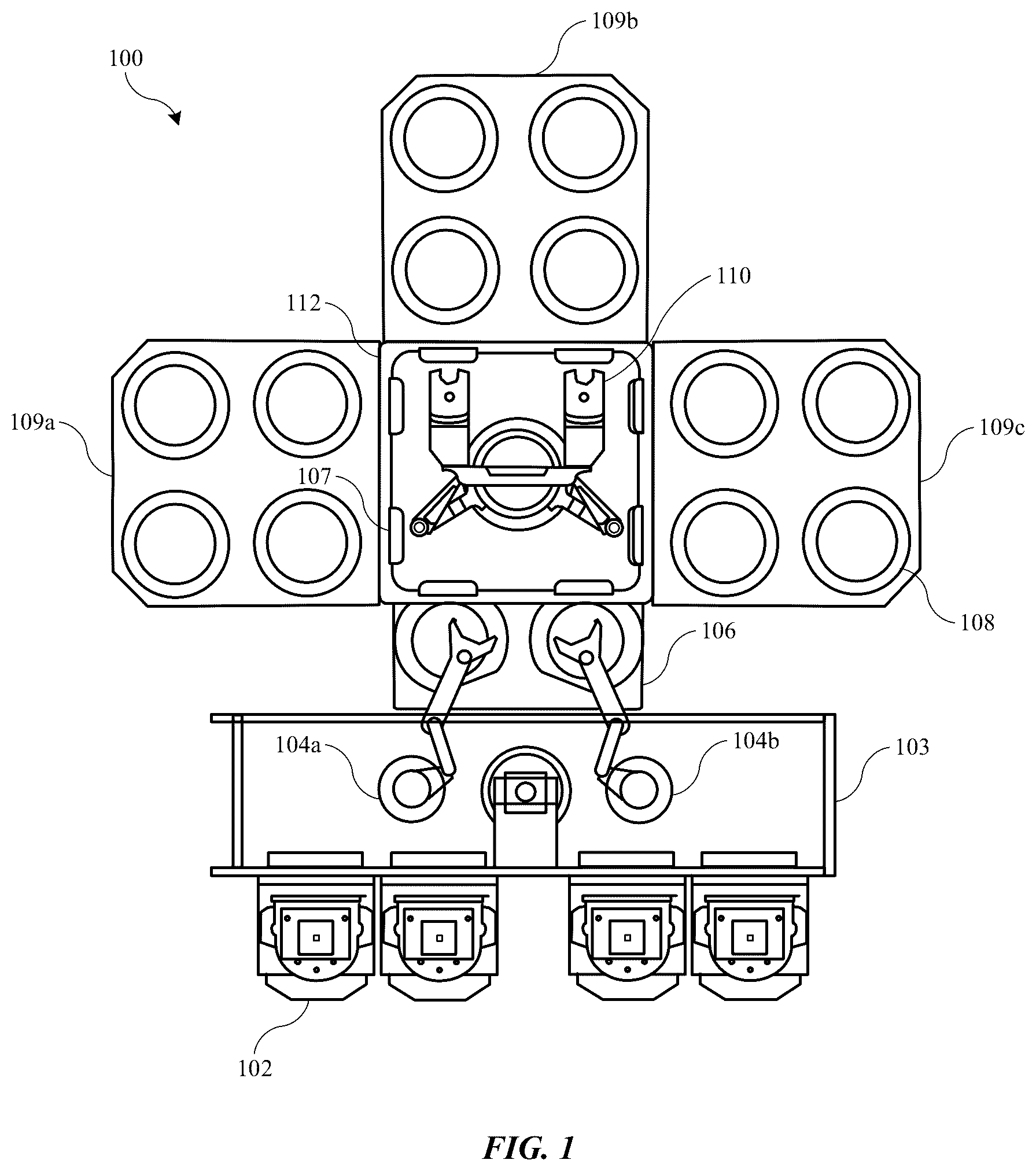 Patent US12297946 — Modular multi-directional gas mixing block — Figure 1
