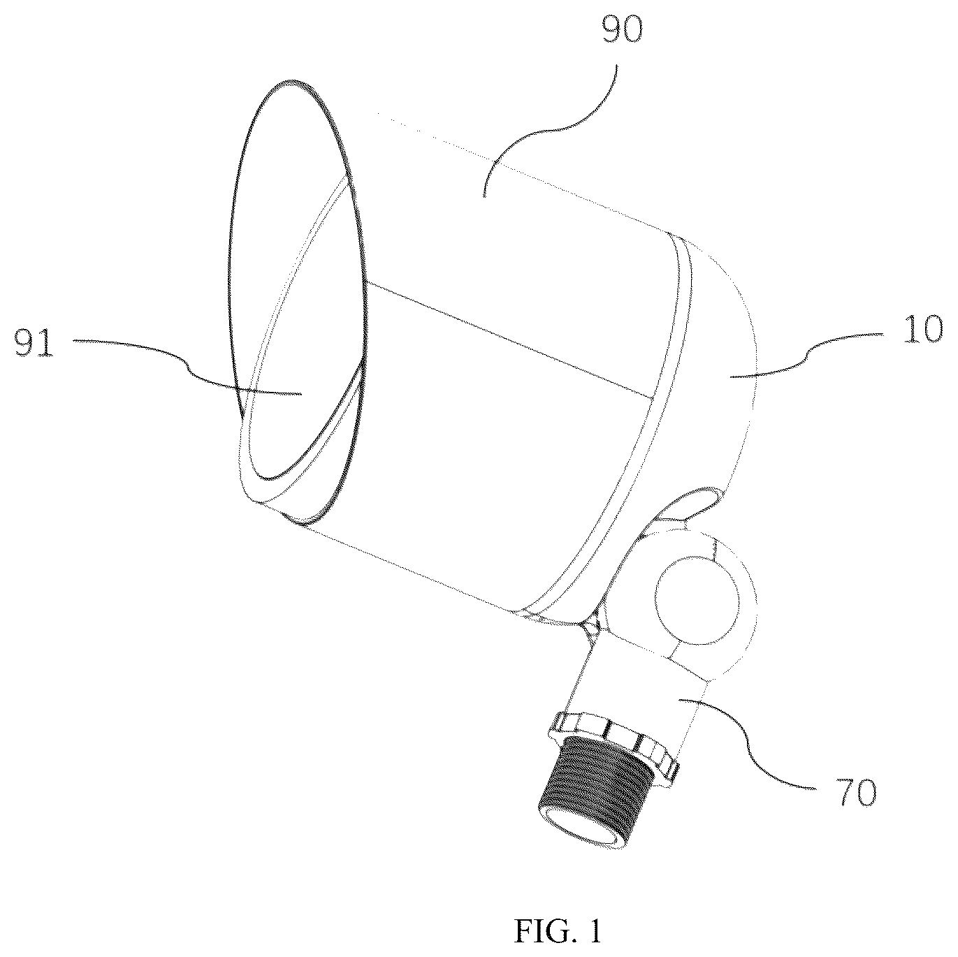 Patent US12297978 — Multi-angle adjustable spot-flood light — Figure 1