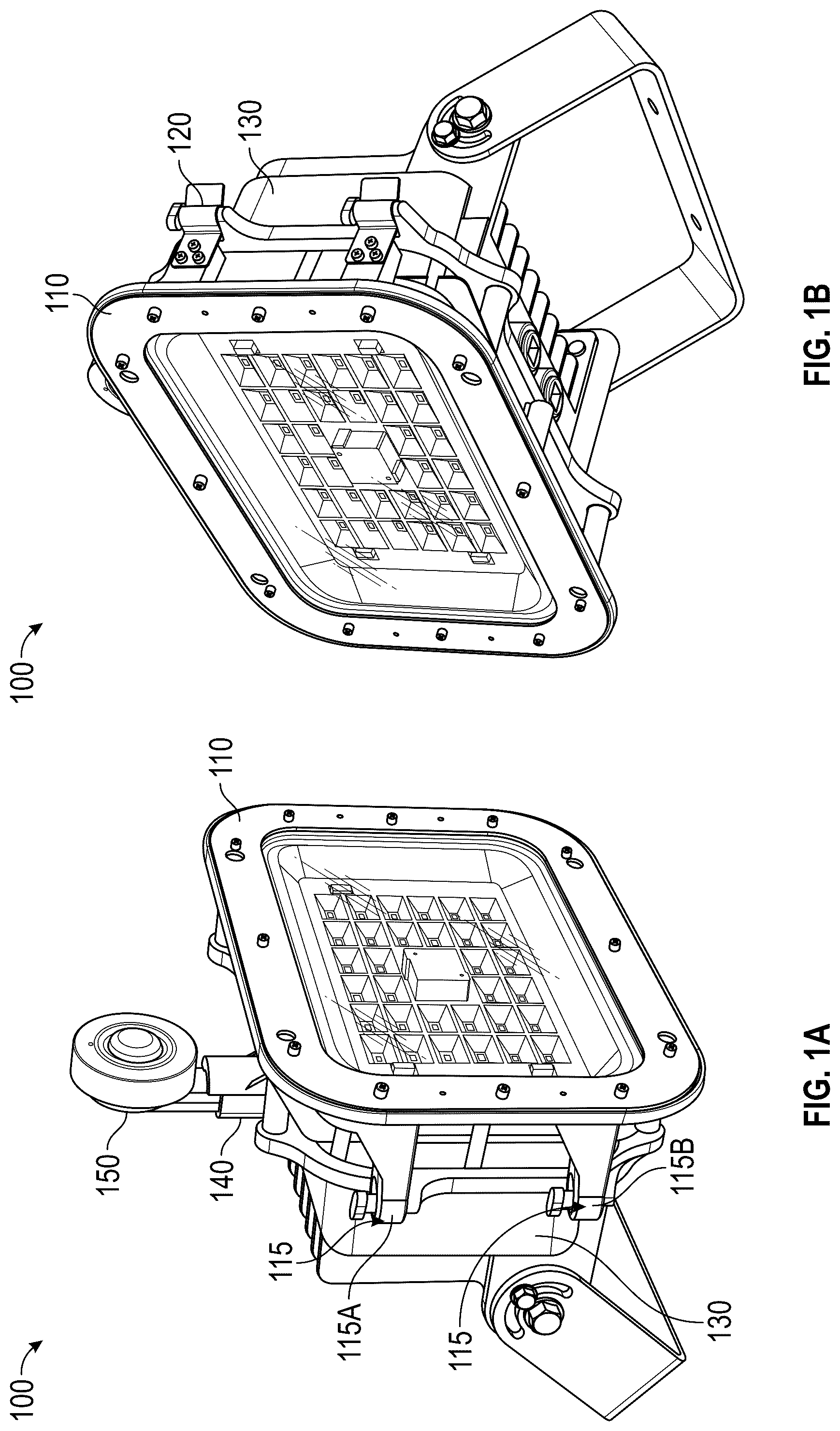 Patent US12297979 — Replaceable and reversible light engine with positive locking and safety stopper — Figure 1