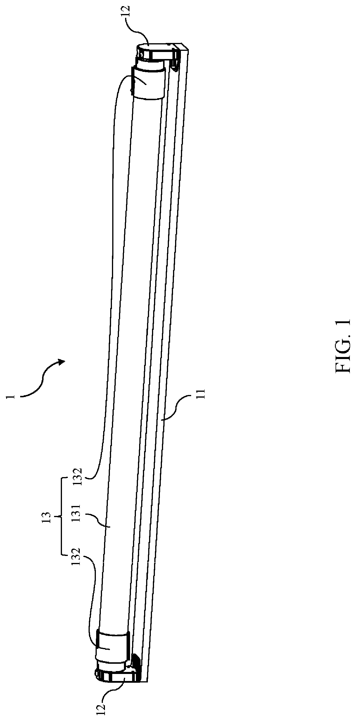 Patent US12297983 — Holder, light tube, lighting device having a mistake-proof structure, installation method and modifying method thereof — Figure 1
