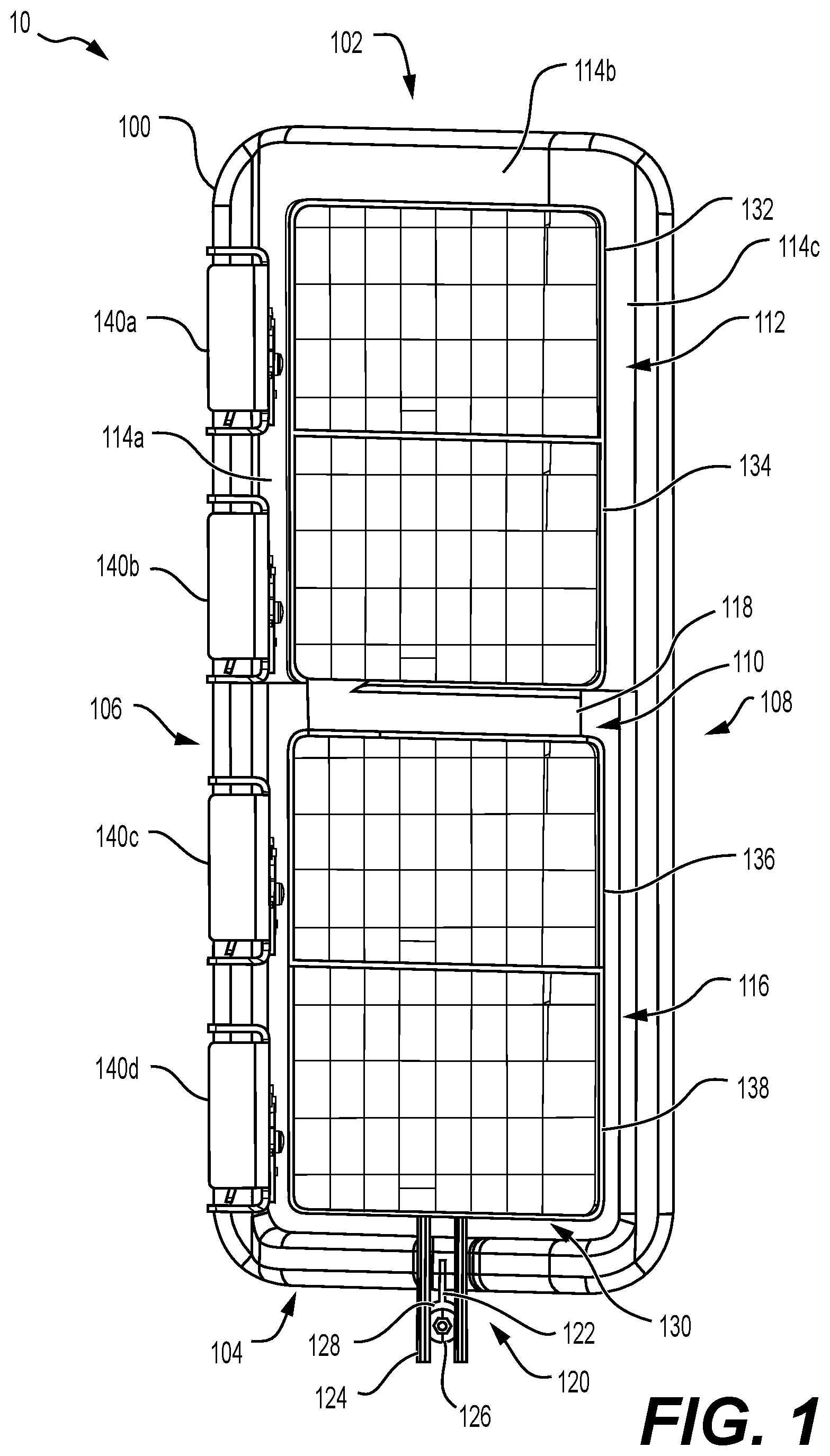 Patent US12297984 — Lighting apparatus with adjustability between two lighting structures and method of use — Figure 1