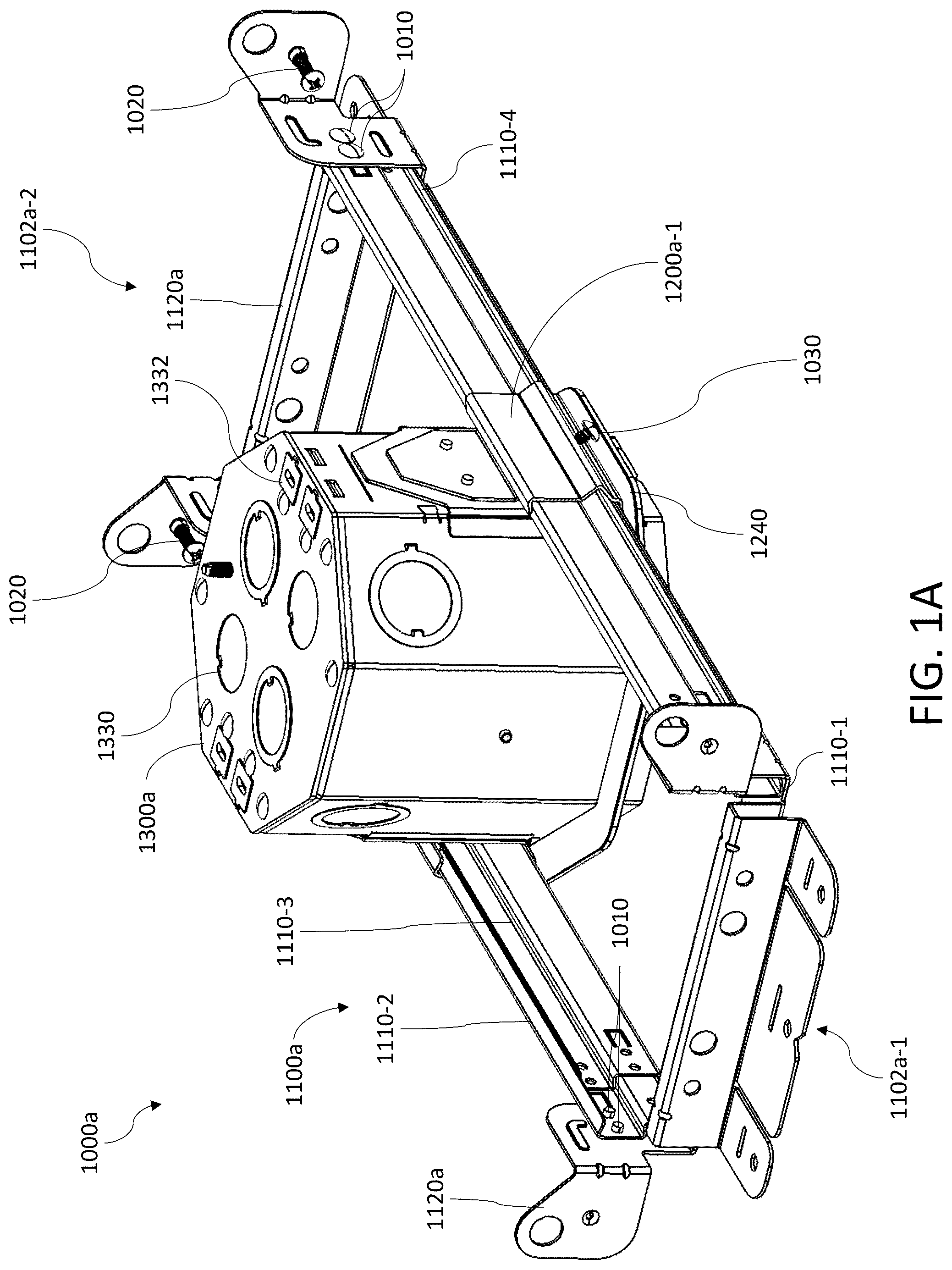 Patent US12297986 — Bar hanger assembly with crossmembers and housing assemblies using same — Figure 1