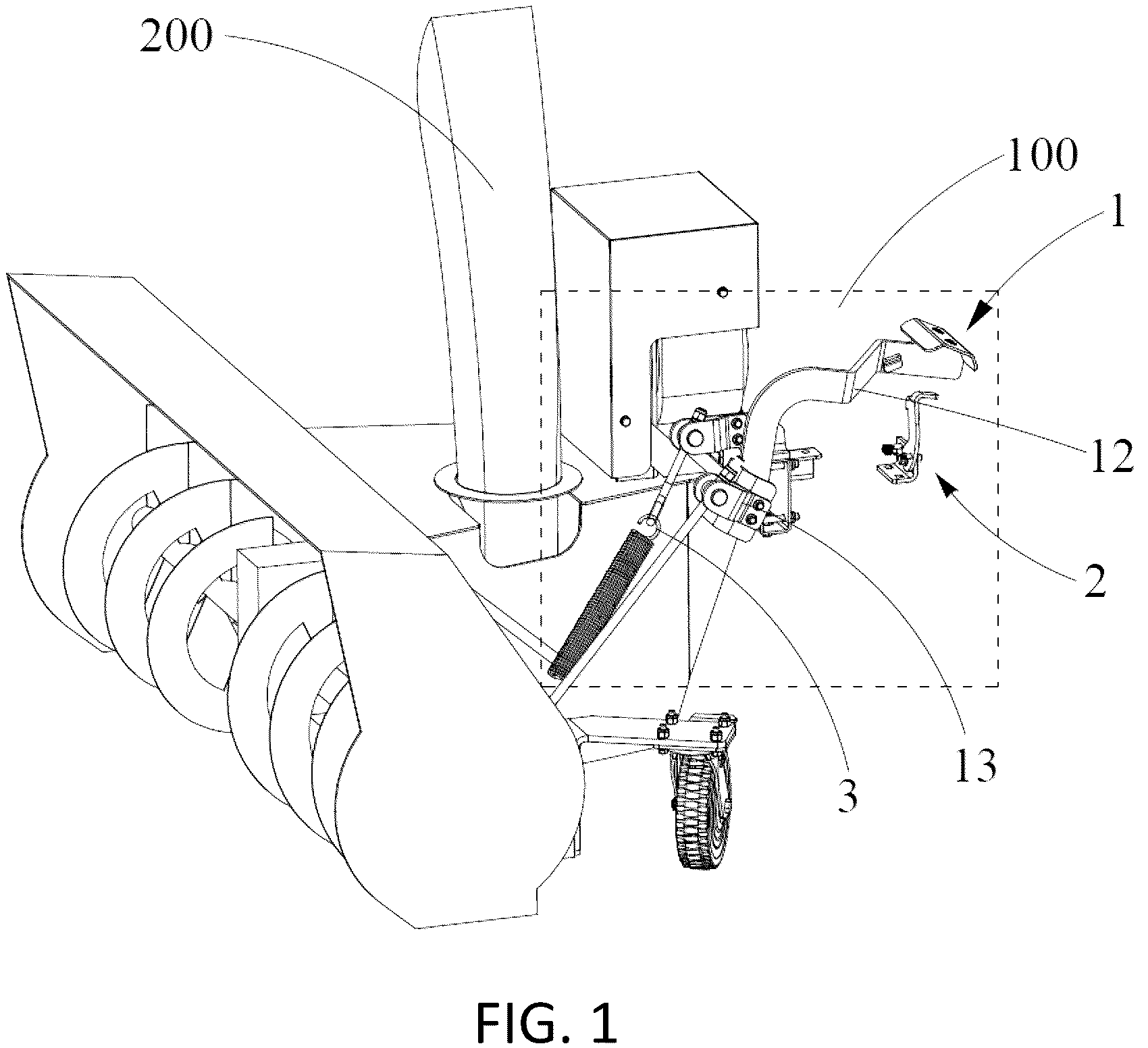 Patent US12302770 — Garden tool system, garden tool and adjusting device thereof — Figure 1
