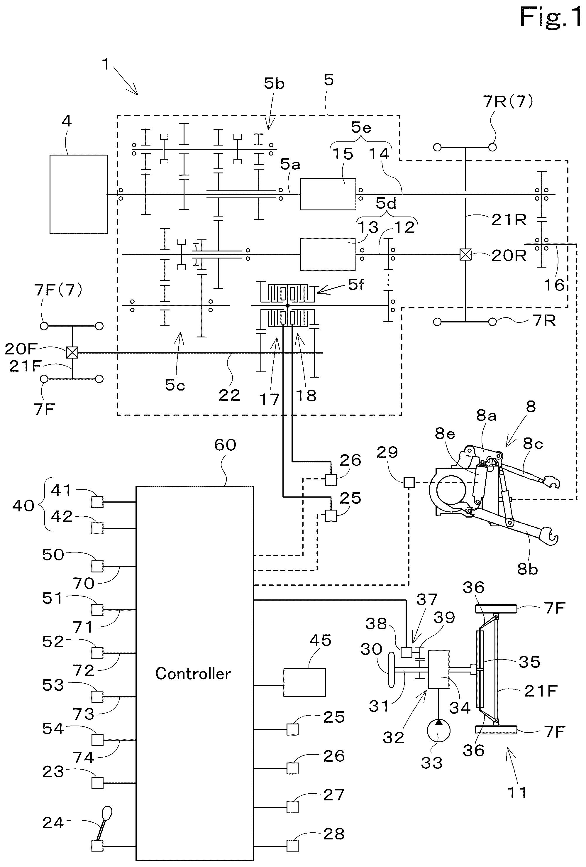 Patent US12302772 — Working vehicle — Figure 1