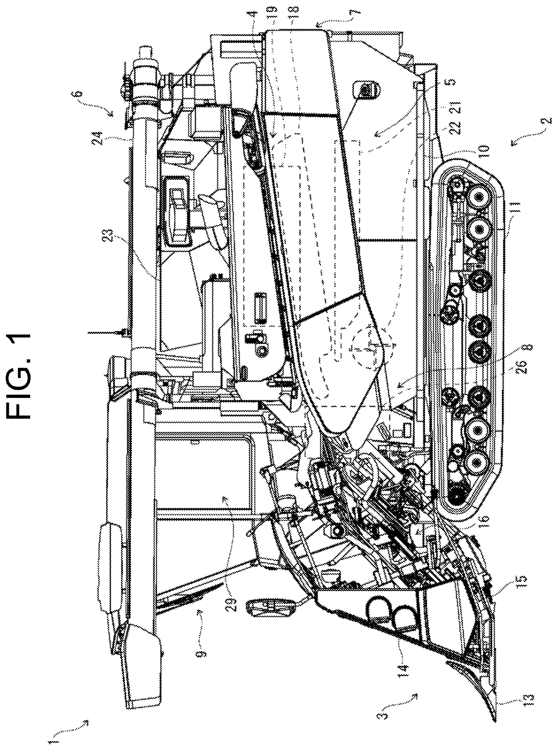 Patent US12302789 Figure 1 – Combine and self-driving method