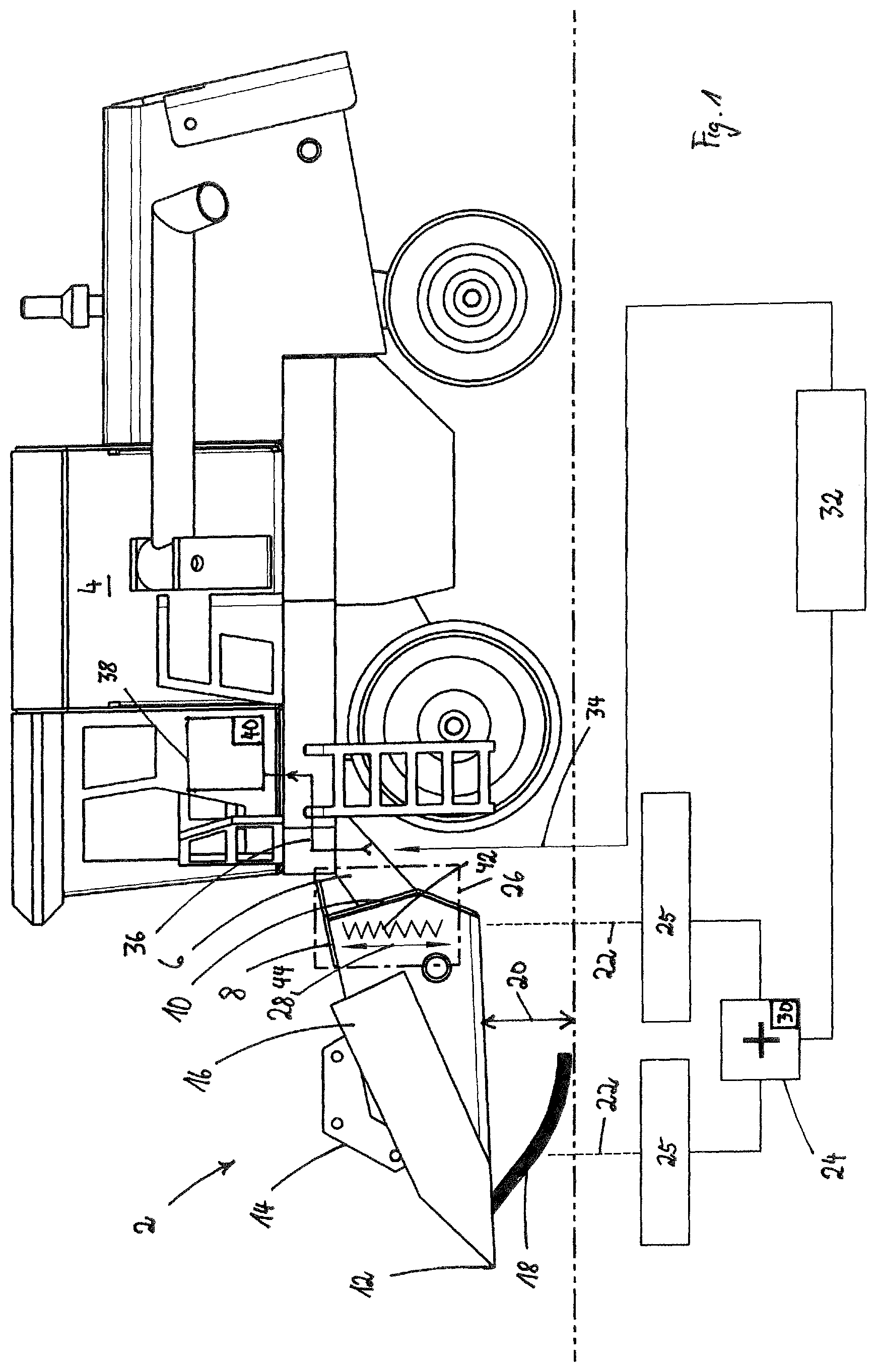 Patent US12302790 — Cutting unit having sensors for height control — Figure 1