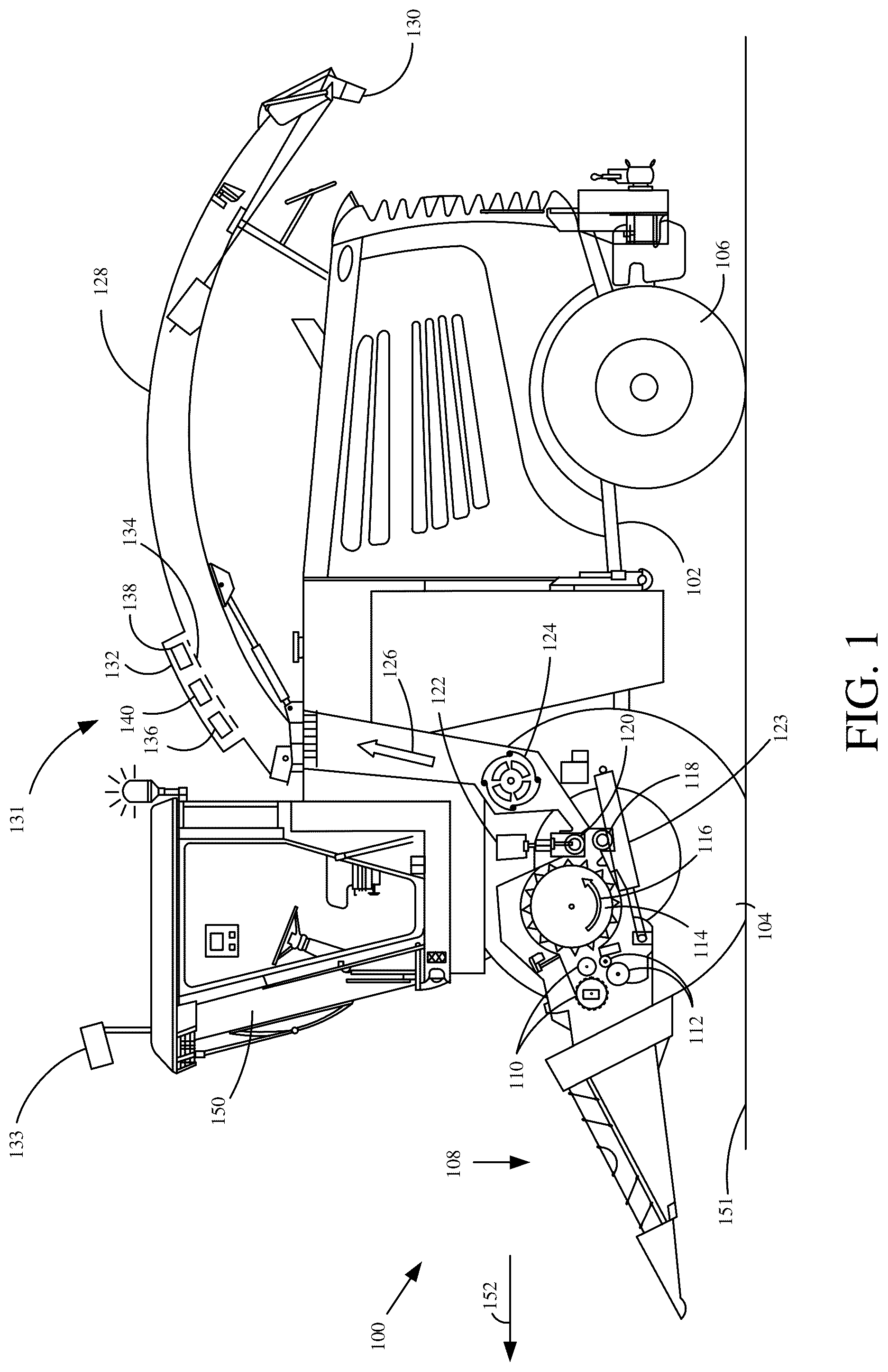 Patent US12302791 Figure 1 – Crop constituents, predictive mapping, and agricultural harvester control