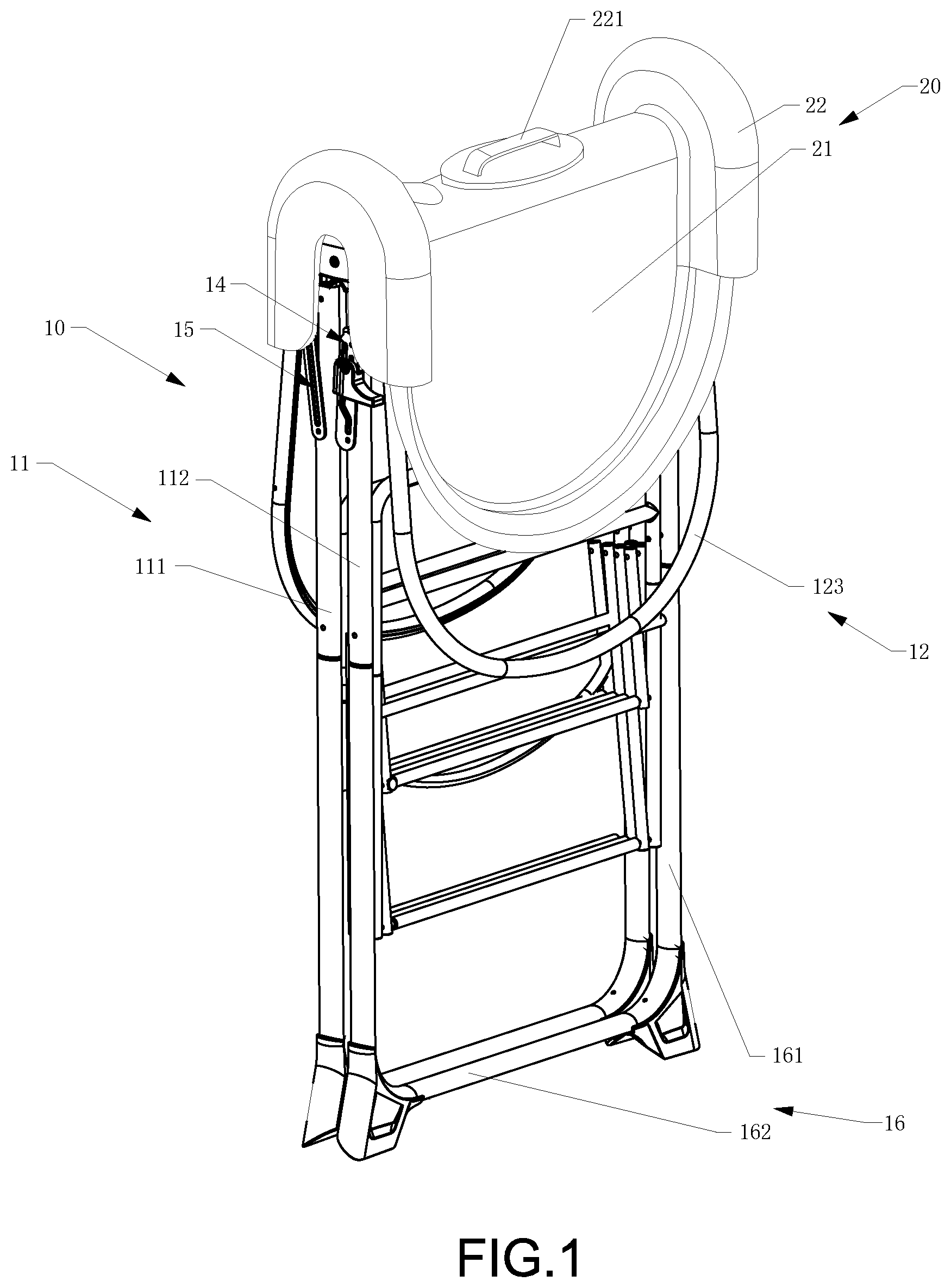 Patent US12302858 — Bath rack — Figure 1