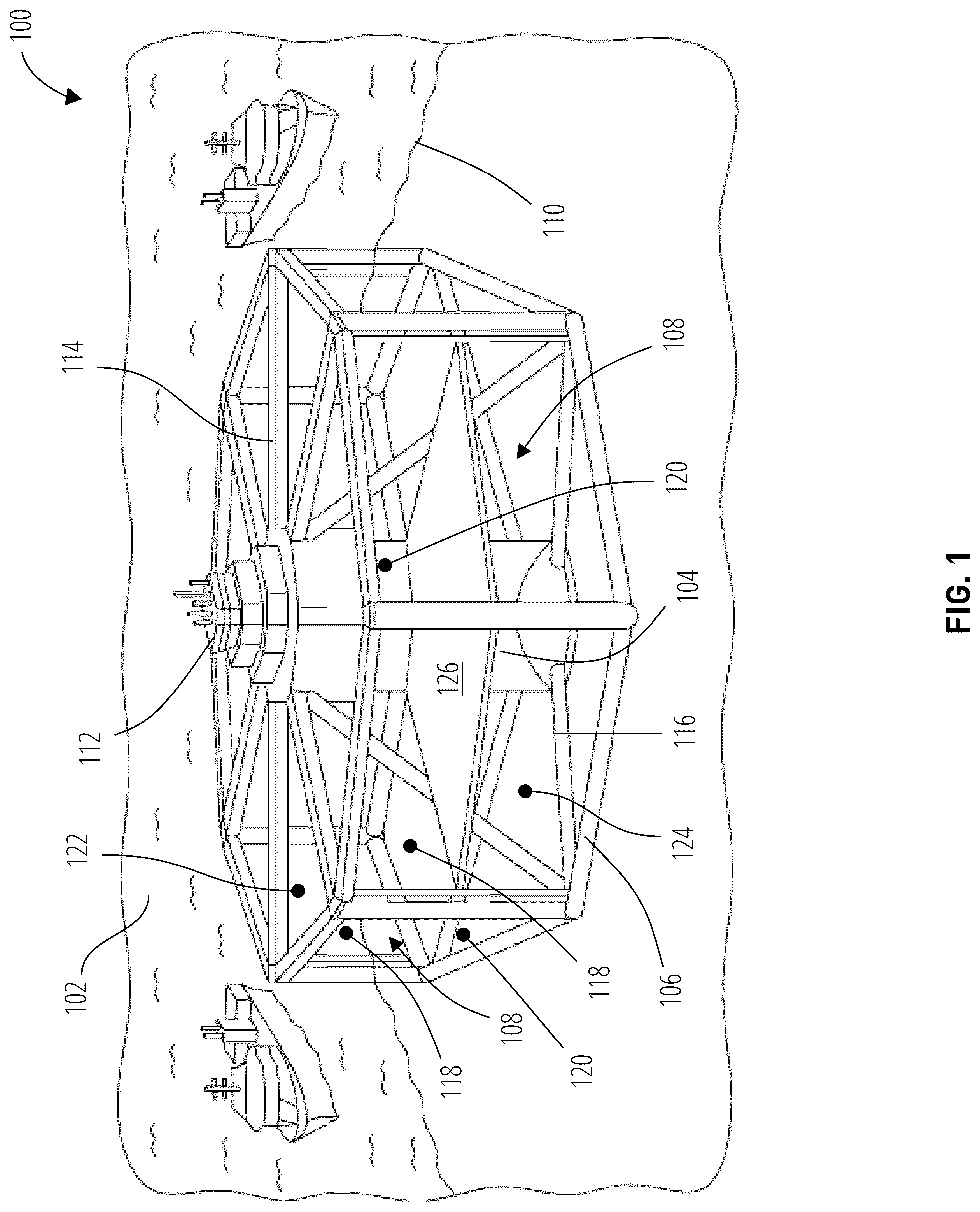 Patent US12302873 — Farming system for use in aquaculture — Figure 1