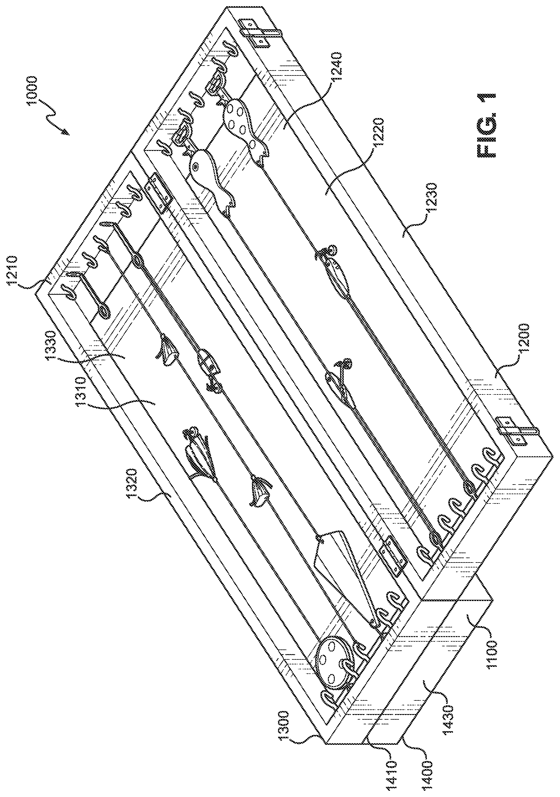 Patent US12302881 Figure 1 – Fishing rig storage device