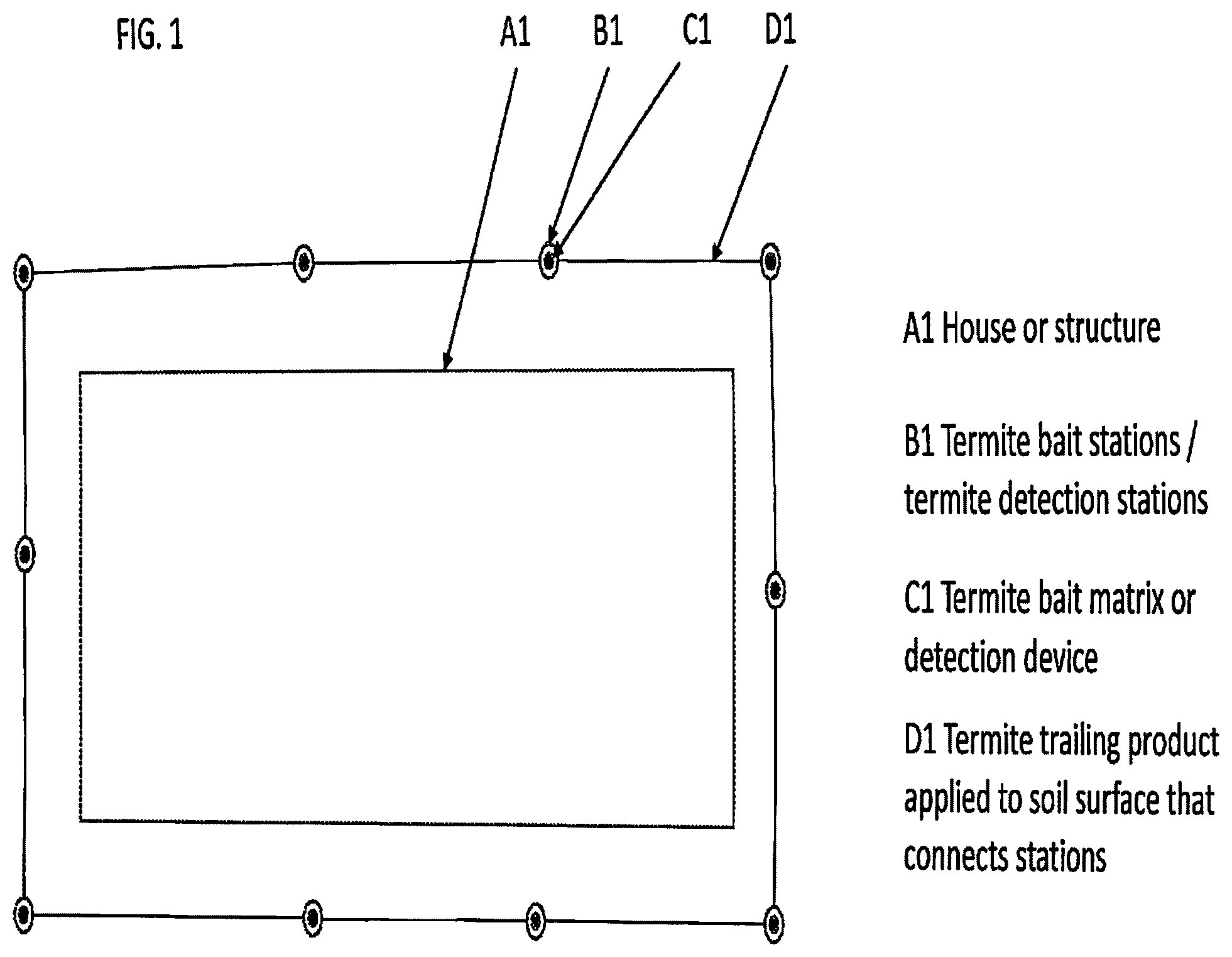 Patent US12302898 — Termite trailing and recruitment product and process — Figure 1