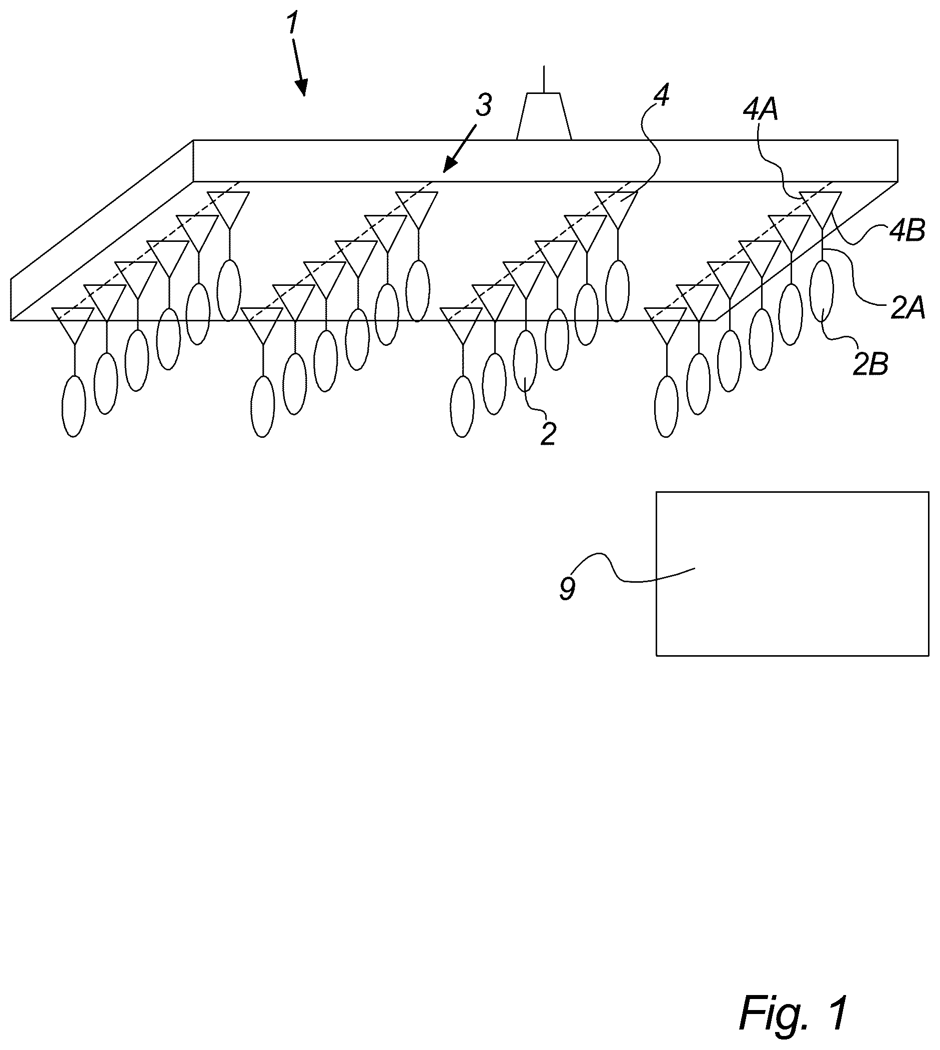 Patent US12302923 — Production facility and method for control of weight of coating material on an ice cream product — Figure 1