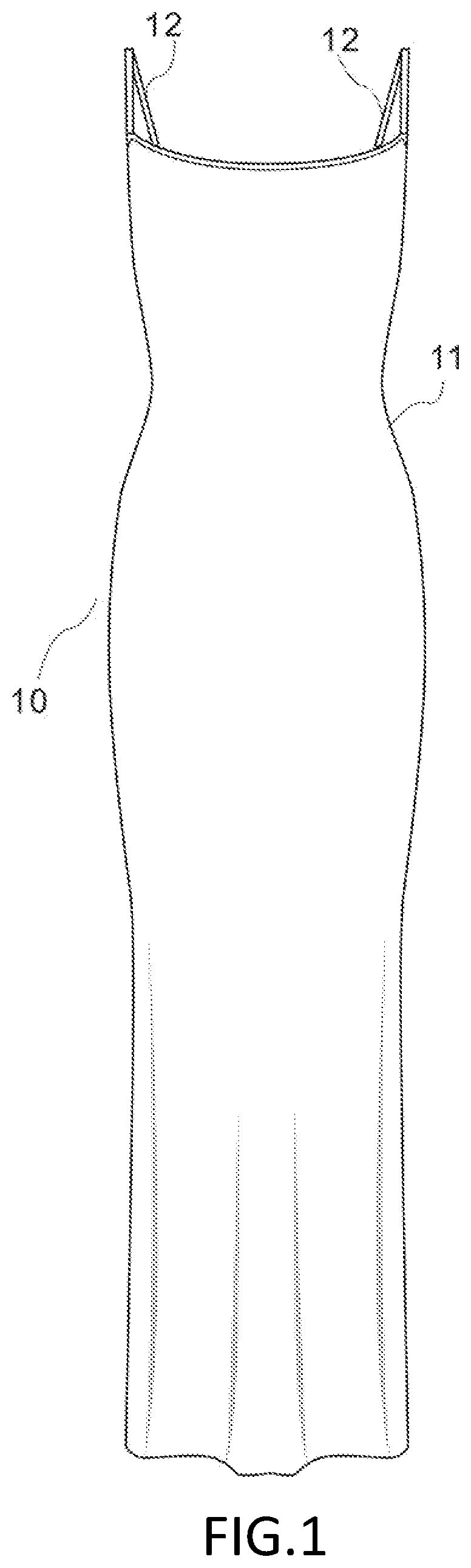 Patent US12302954 Figure 1 – Dress with body-shaping function