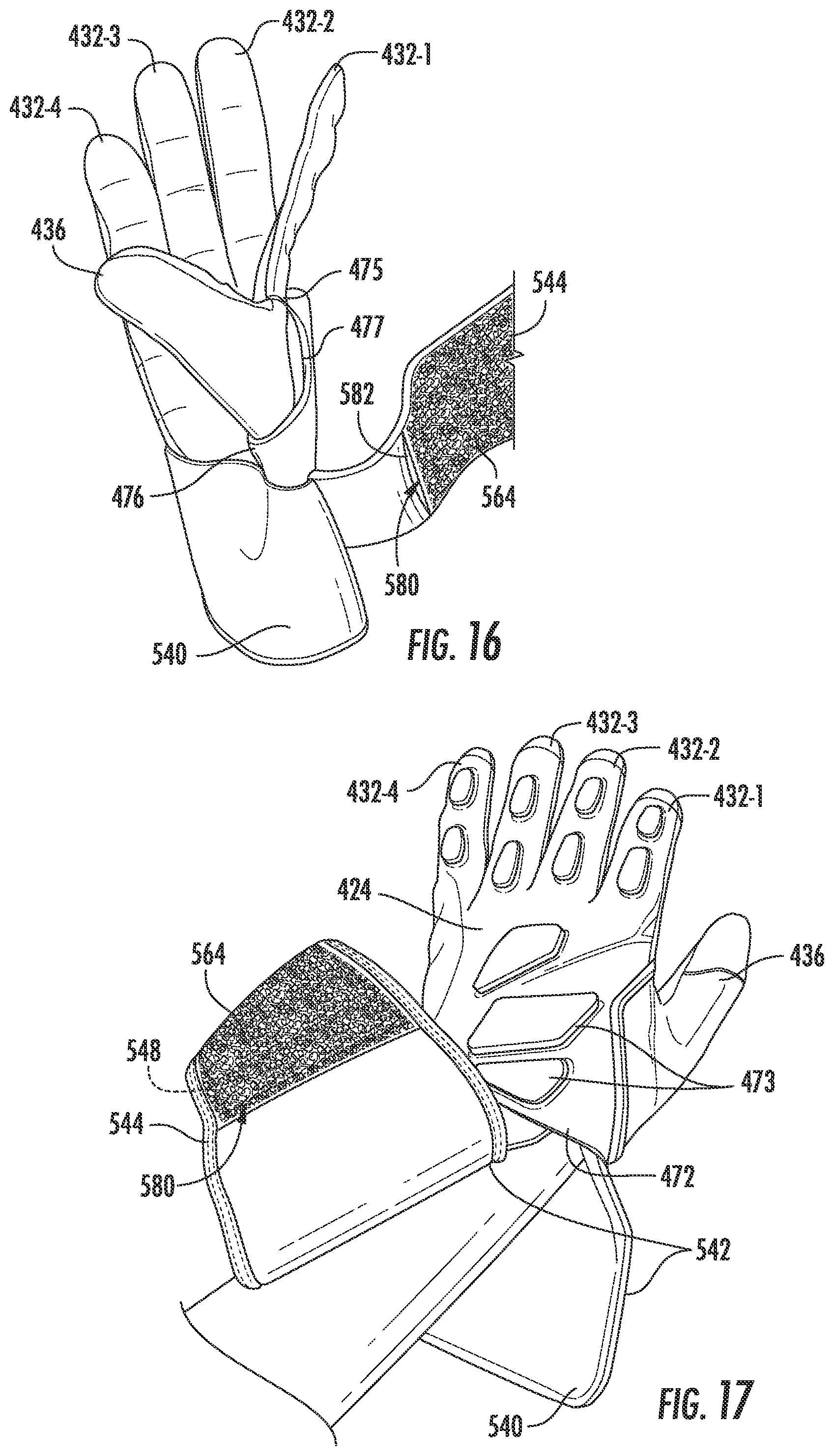 Patent US12302966 Figure 7 – Sports glove